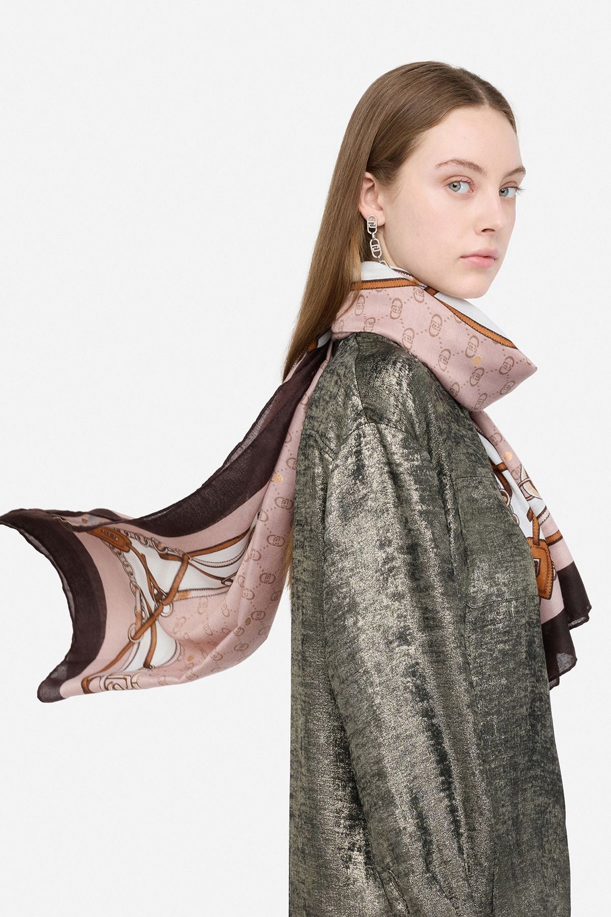 Liu Jo Logolu Ve Grafik Desenli Fular