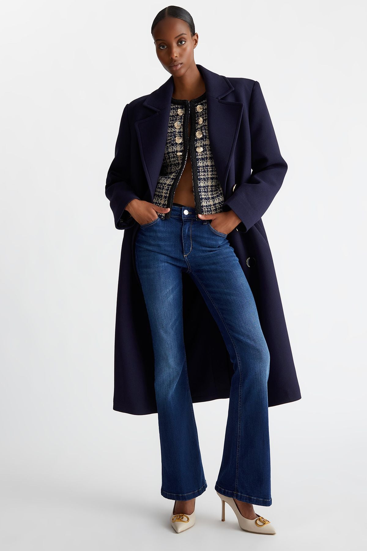 Liu Jo Kareli Buklet Ceket