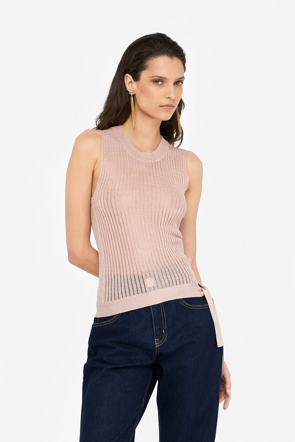 Liu Jo Lurex Kolsuz Triko