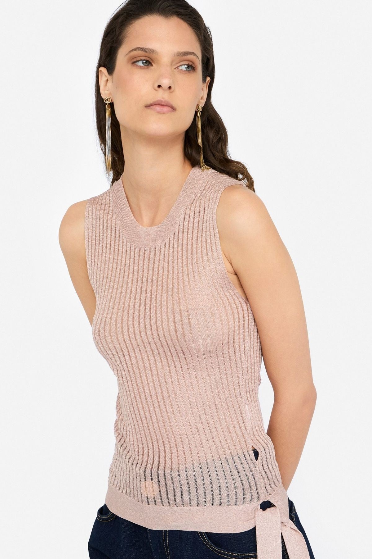 Liu Jo Lurex Kolsuz Triko