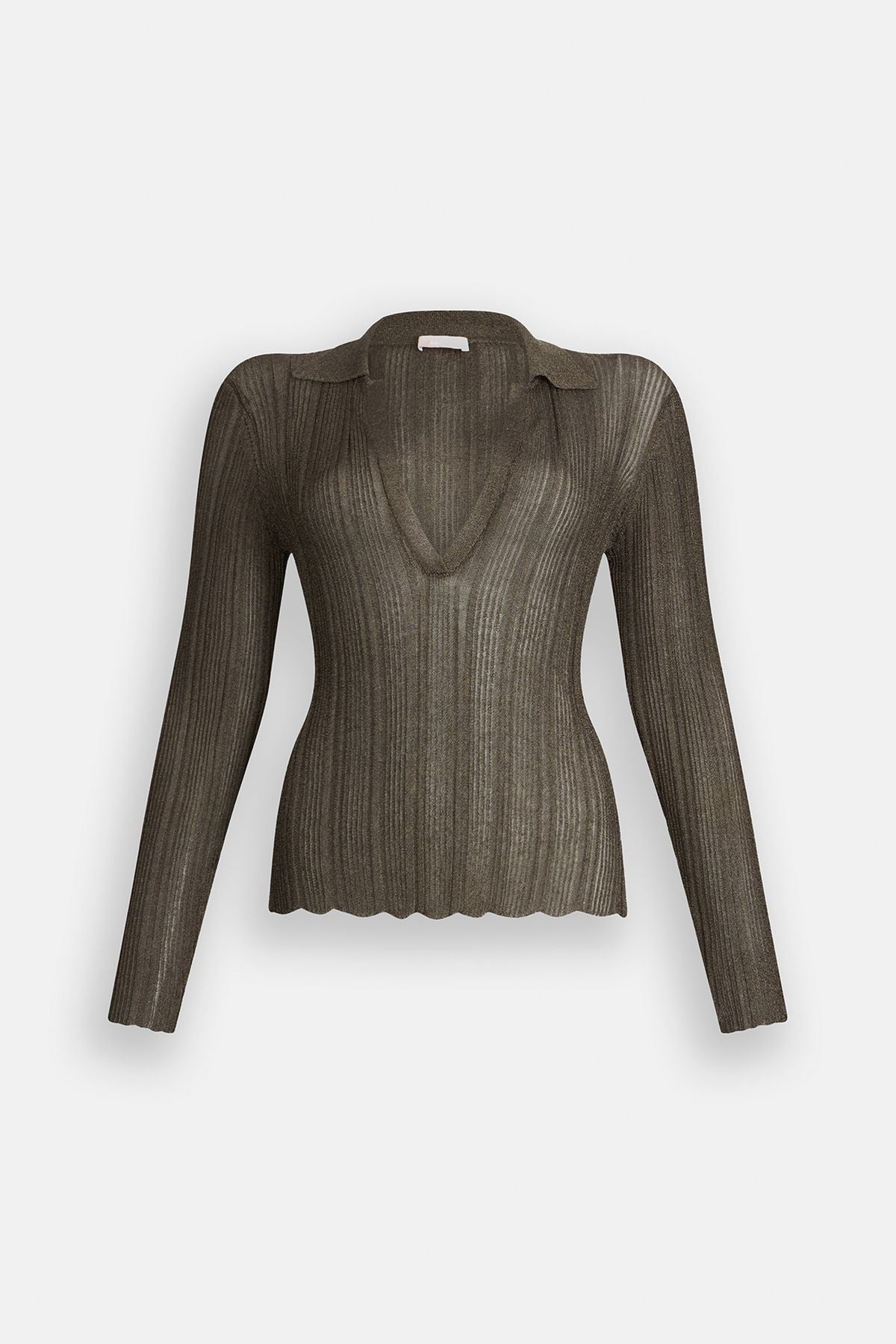 Liu Jo Lurex Polo Yaka Triko