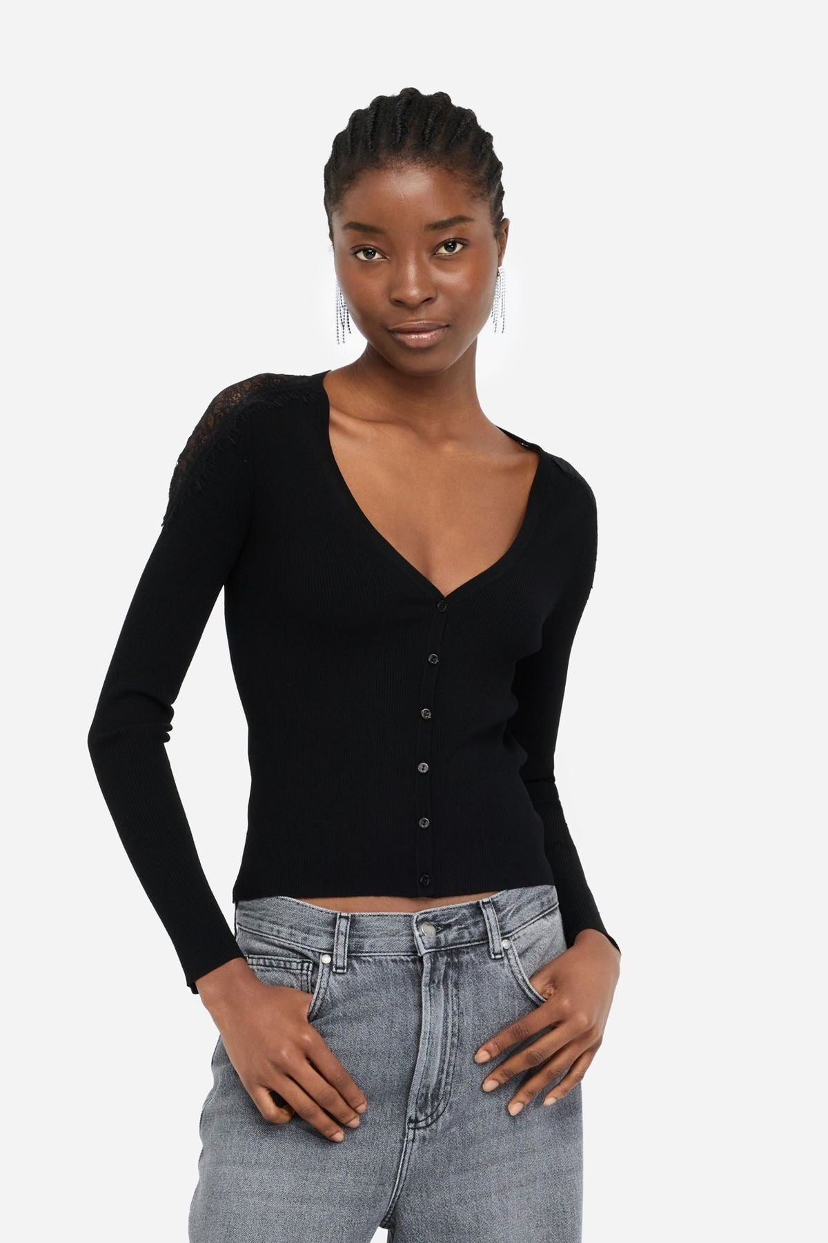 Liu Jo Uzun Kollu Dantelli Hırka