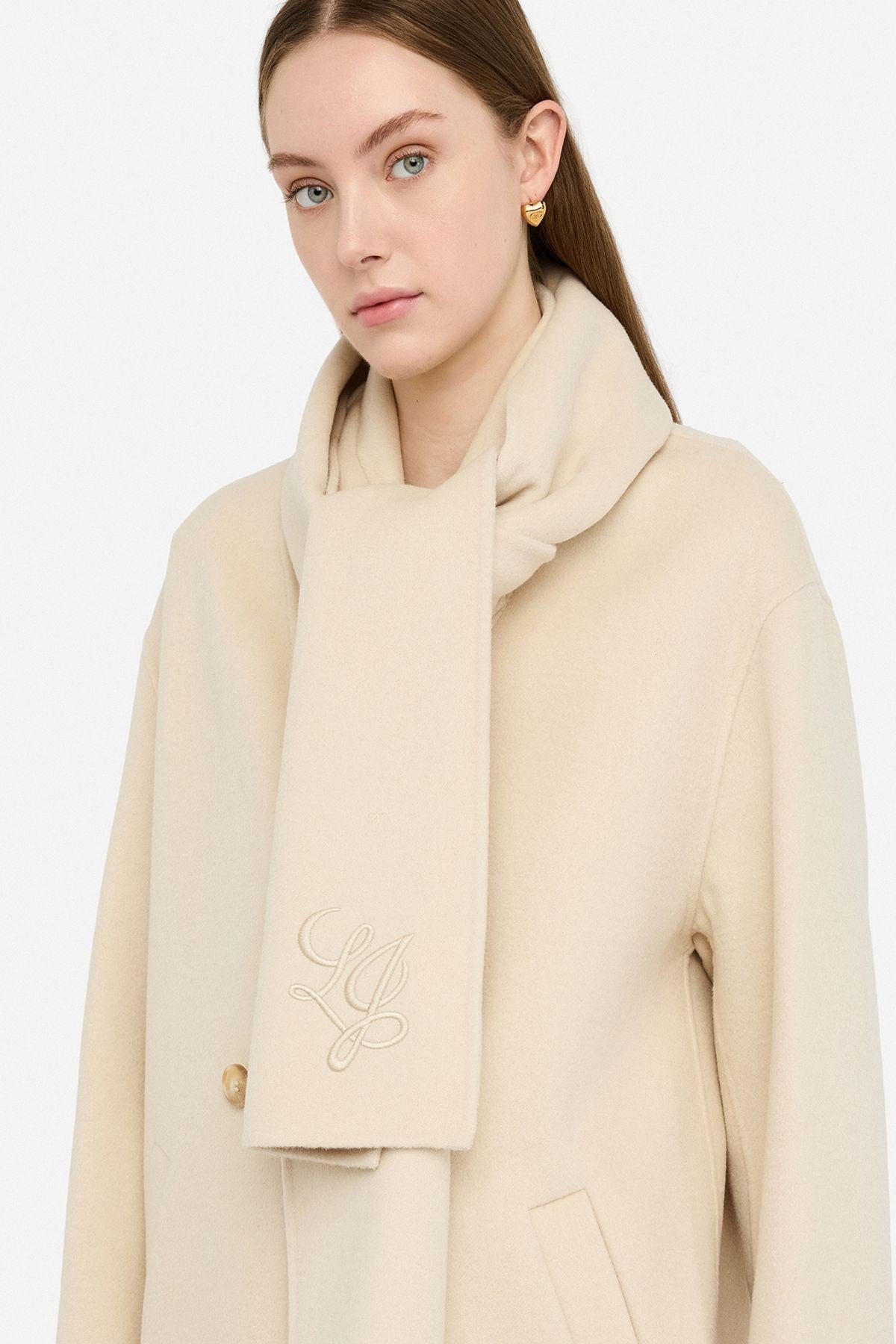 Liu Jo Atkılı Yün Palto