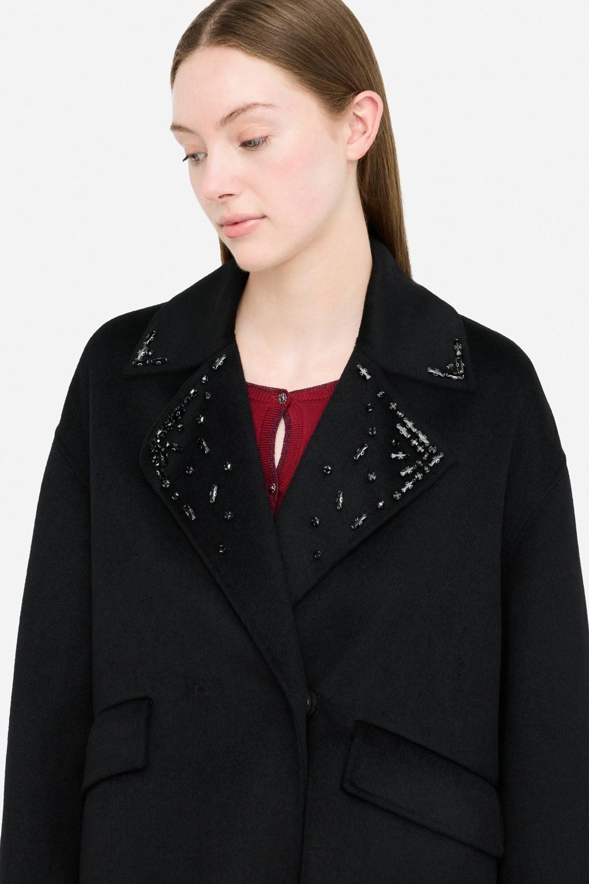 Liu Jo Yakası Taş İşlemeli Kaban