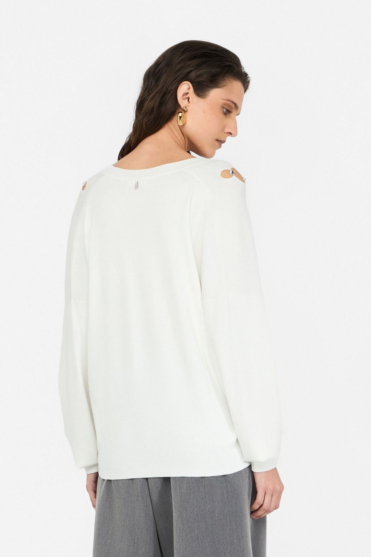 Liu Jo Omuzu Taşlı V Yaka Triko