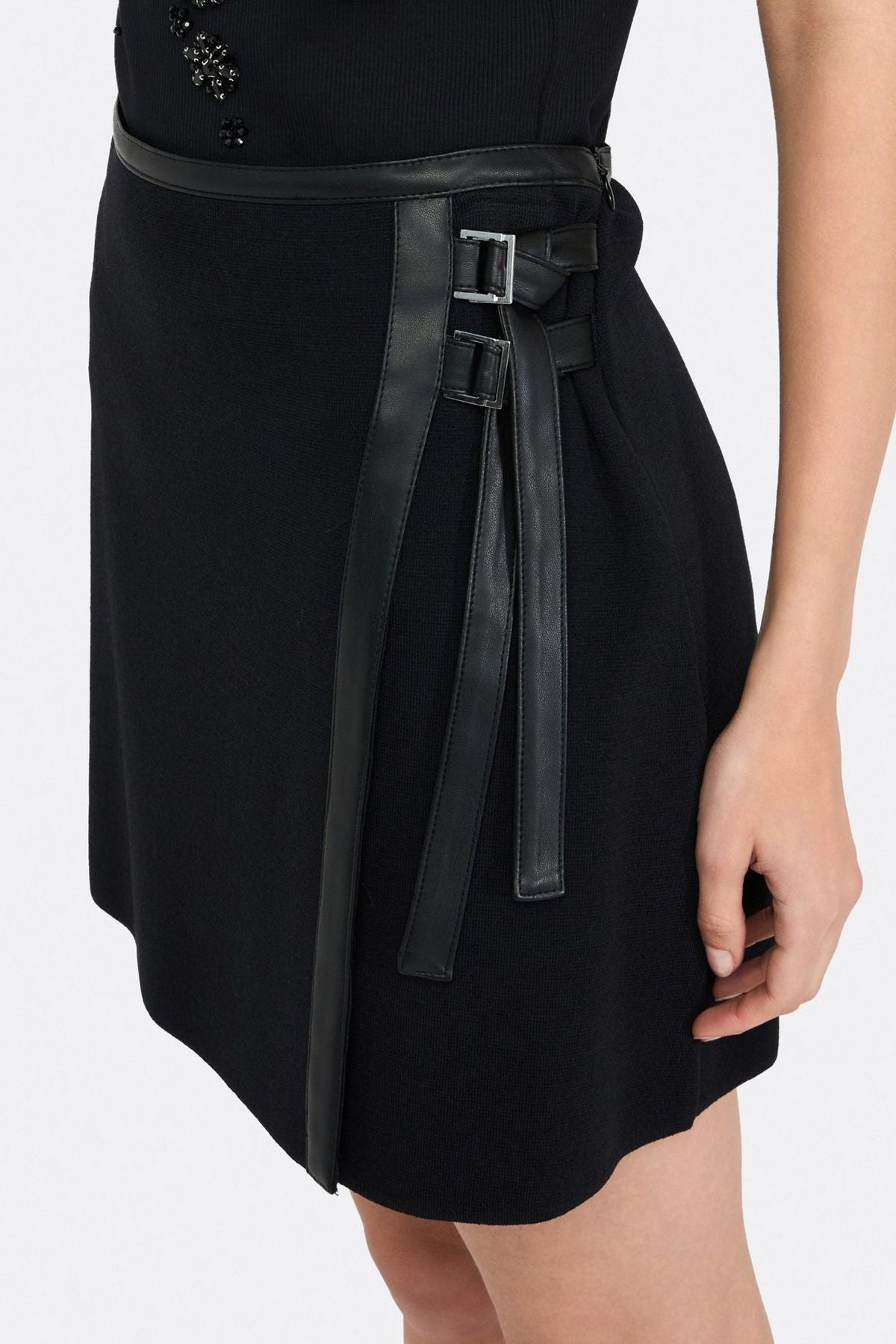 Liu Jo Deri Detaylı Triklo Mini Etek