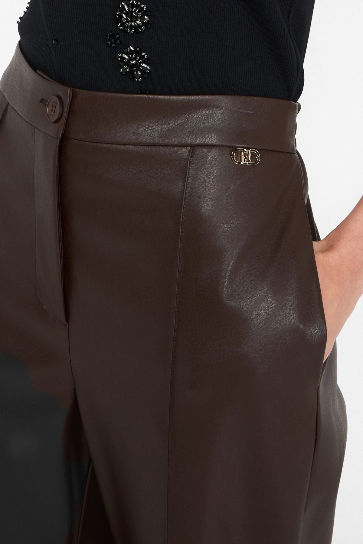 Liu Jo Suni Deri Pantolon