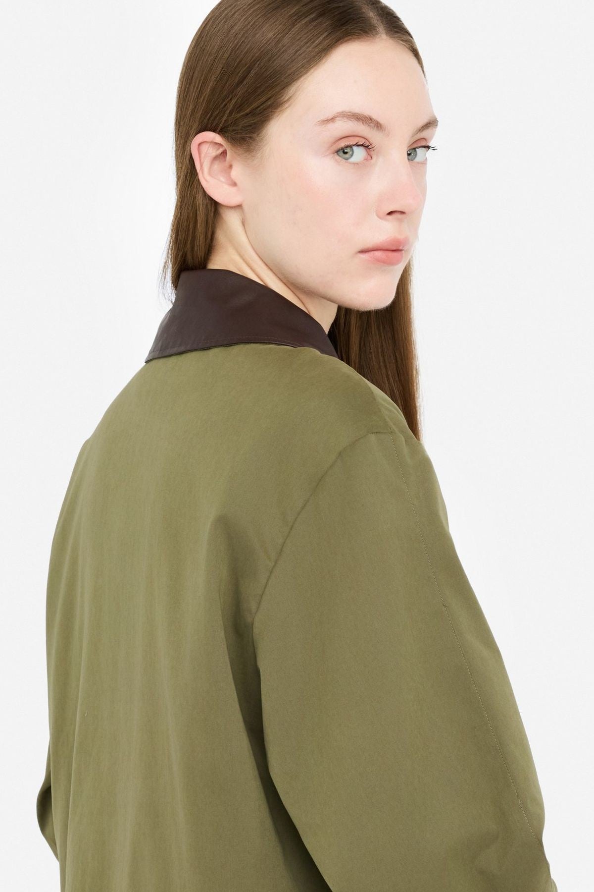 Liu Jo Pamuklu İçi Yelekli Yeşil Ceket