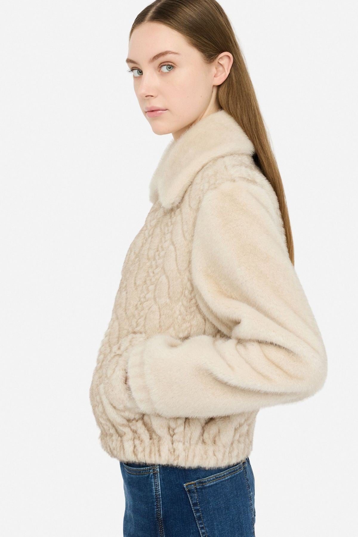 Liu Jo Örgü Detaylı Teddy Bomber Ceket