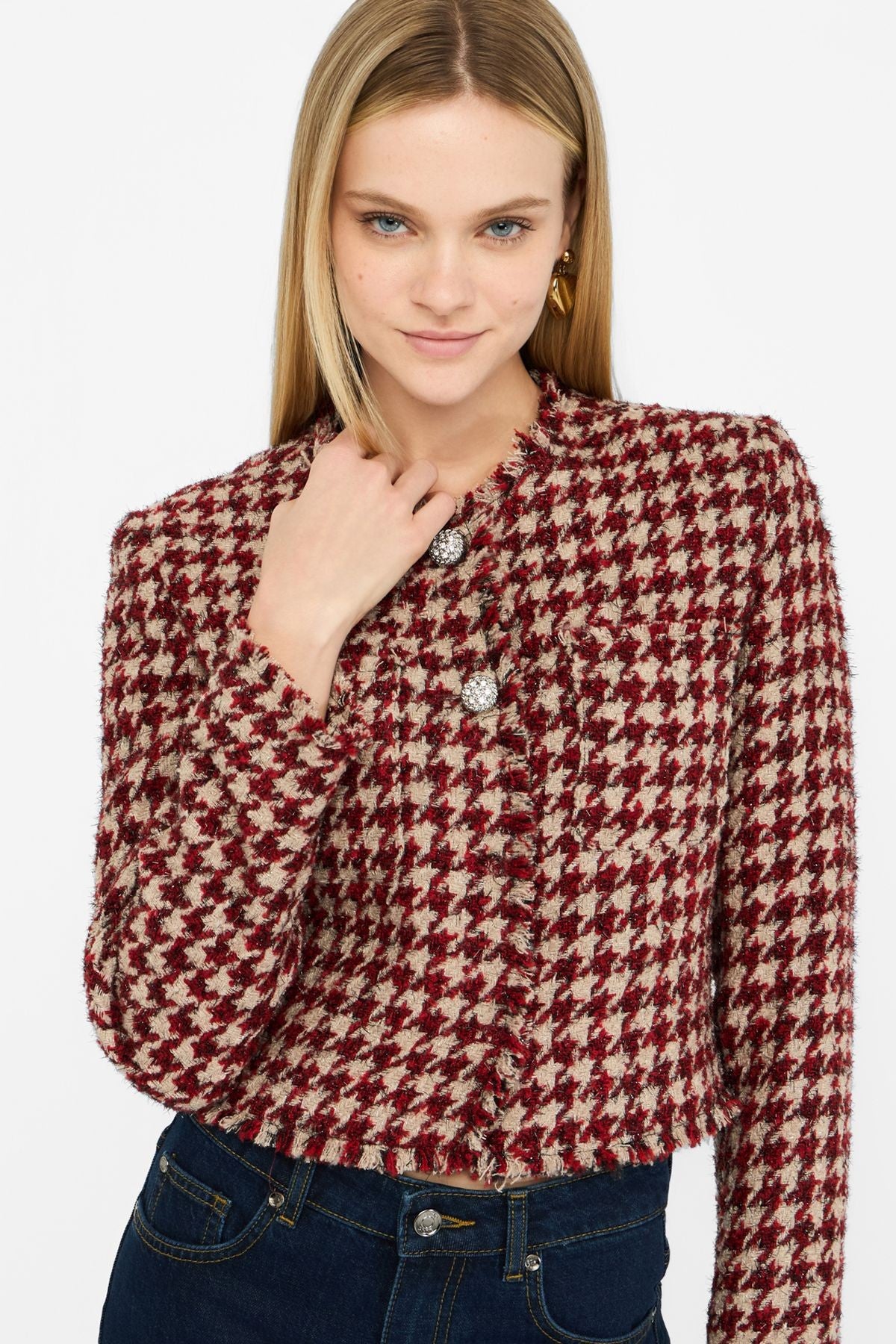 Liu Jo Kazayağı Desenli Ceket