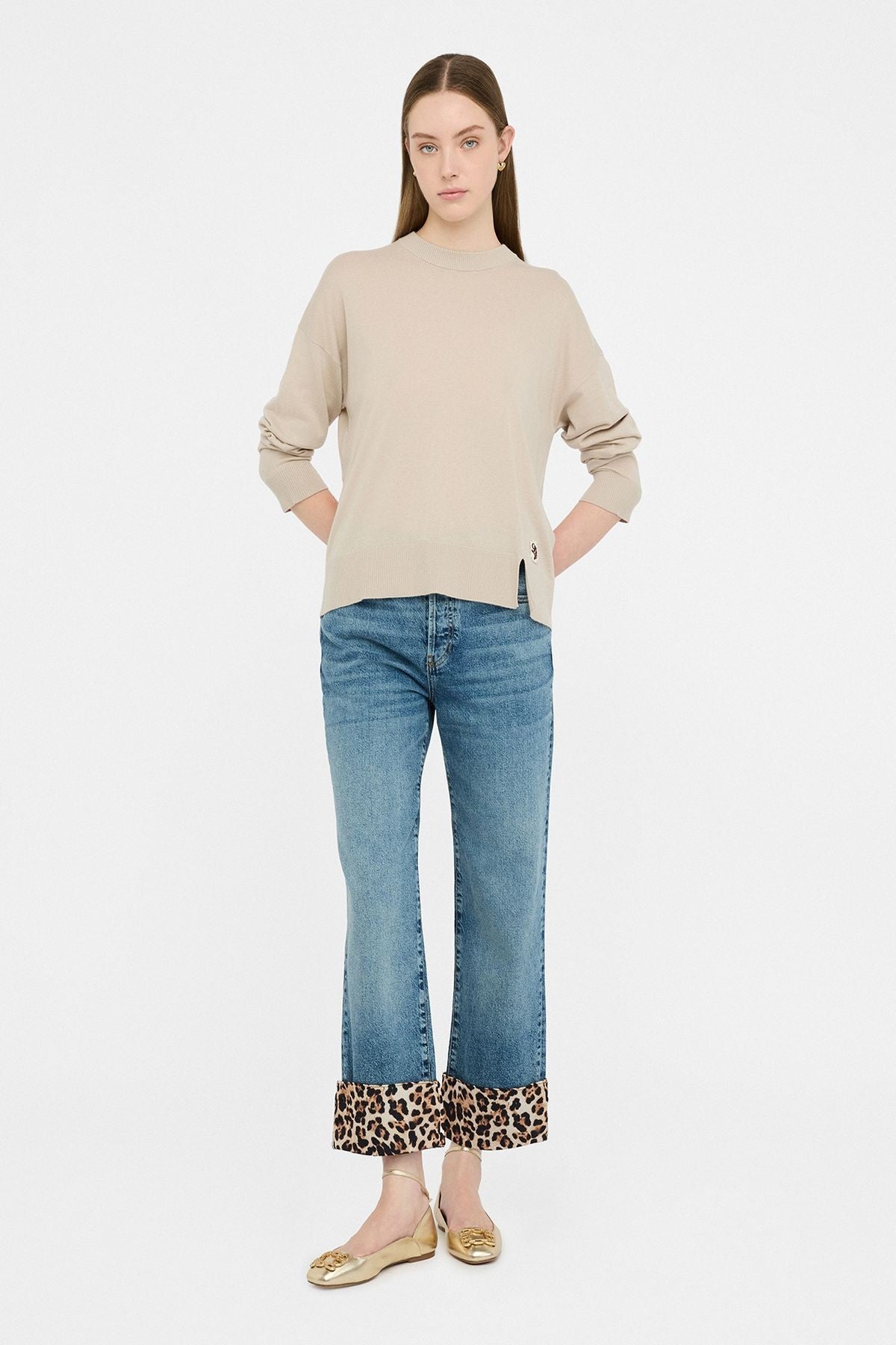 Liu Jo Yün Karışımlı Bisiklet Yaka Triko