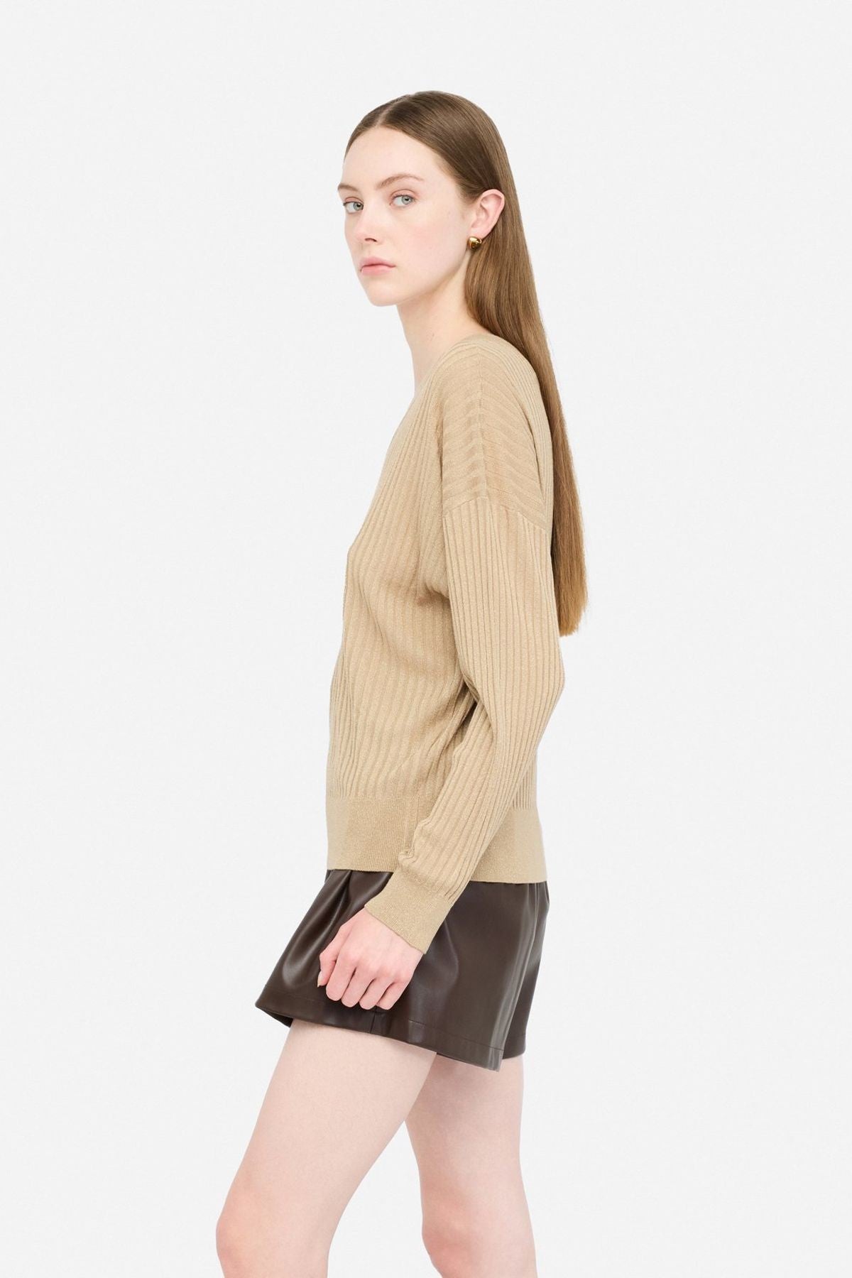 Liu Jo Lurex V Yaka Triko