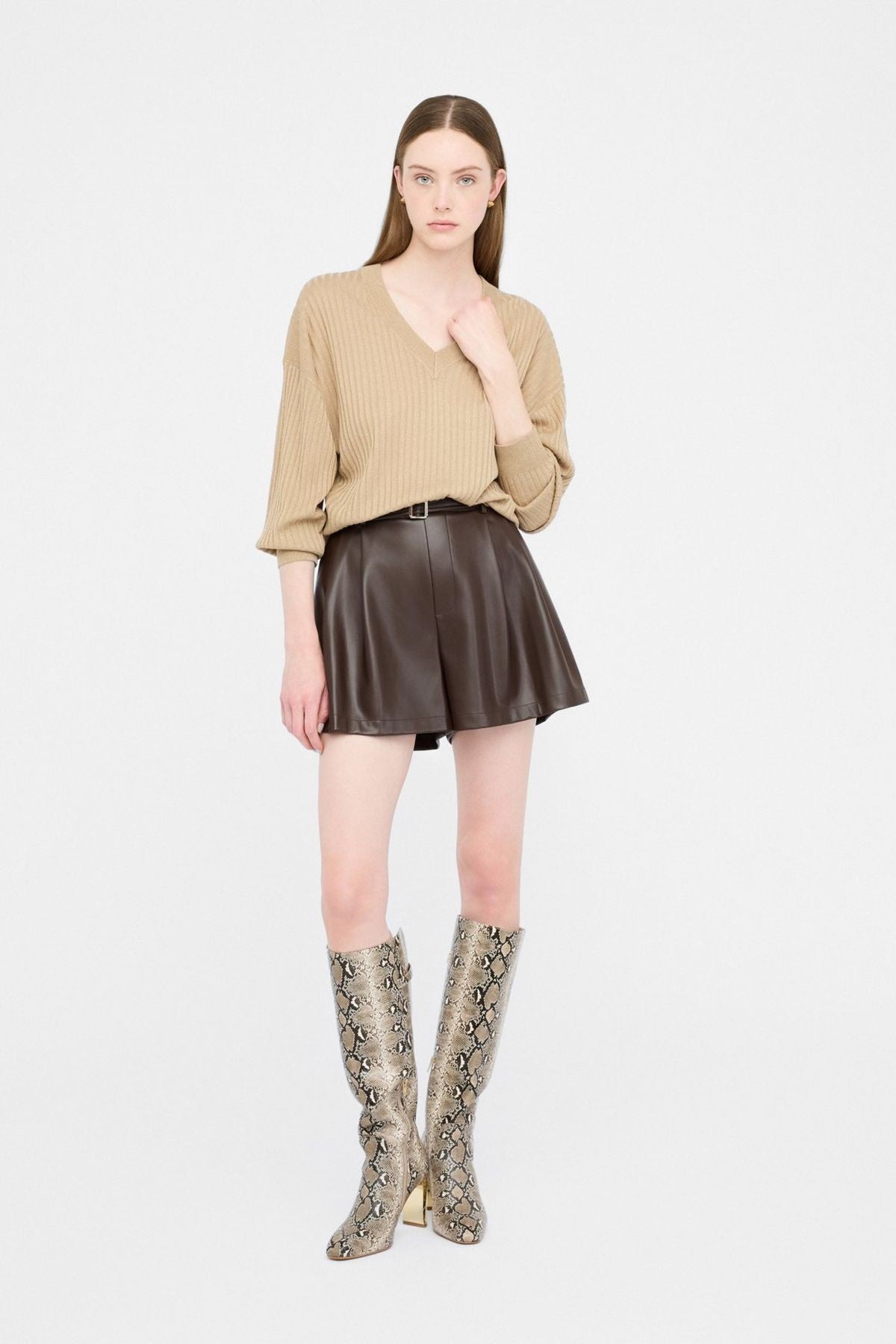 Liu Jo Lurex V Yaka Triko