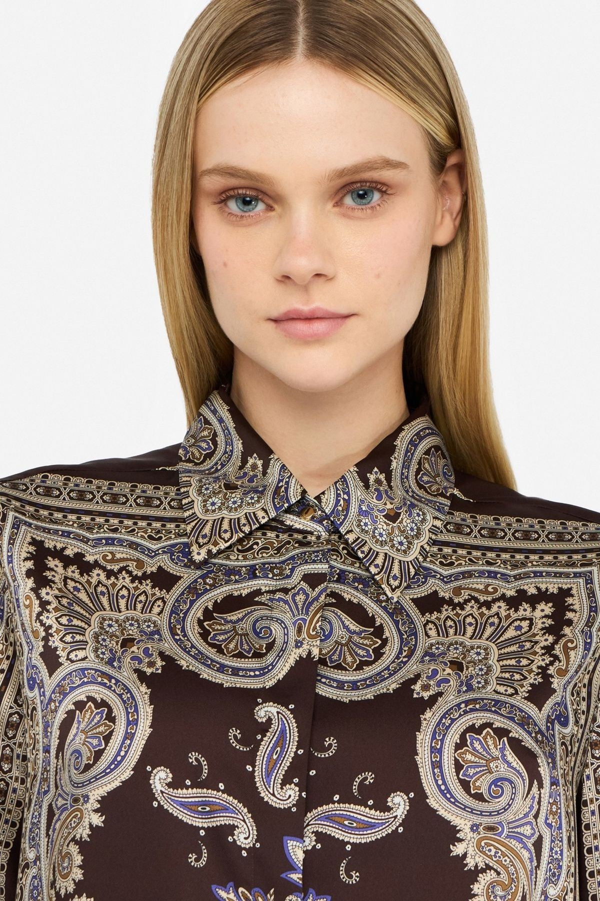 Liu Jo Şal Desenli Saten Gömlek