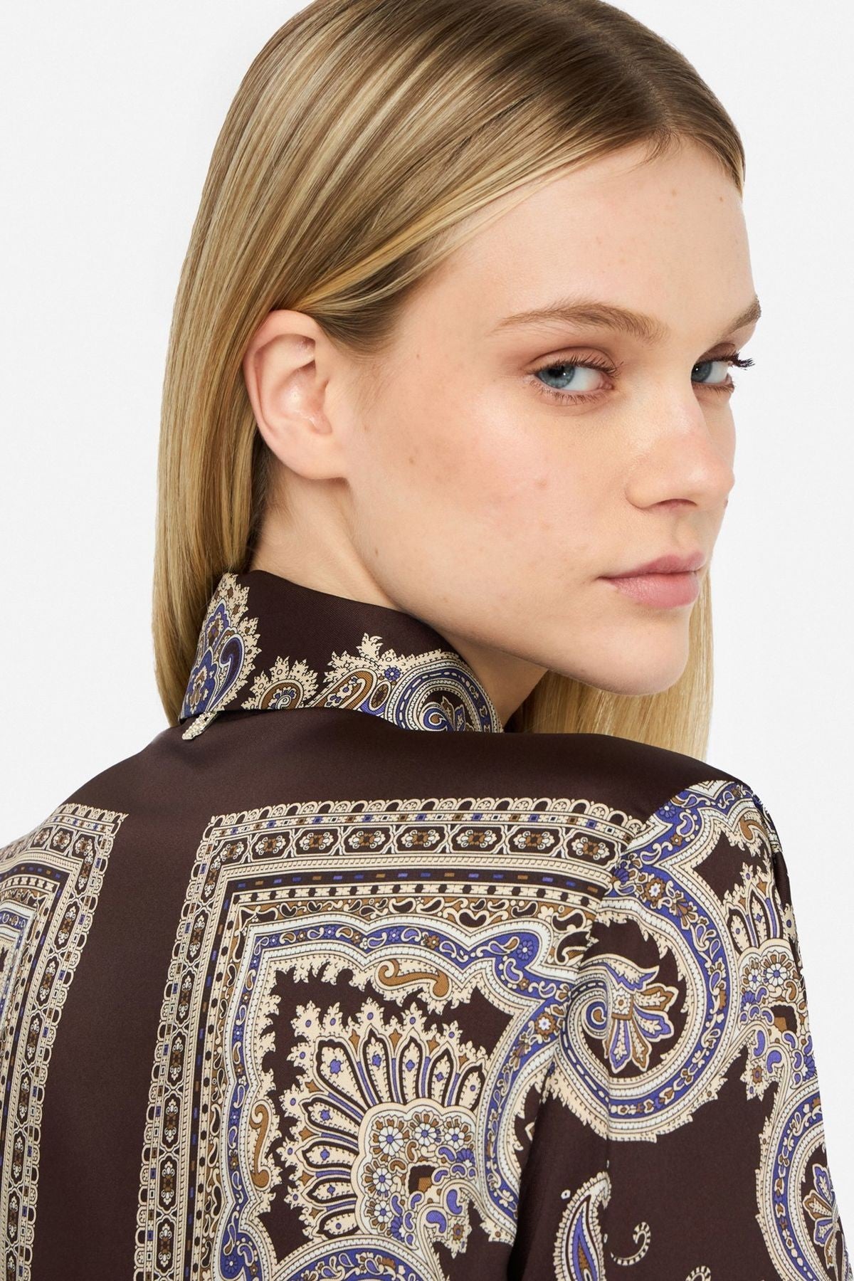 Liu Jo Şal Desenli Saten Gömlek