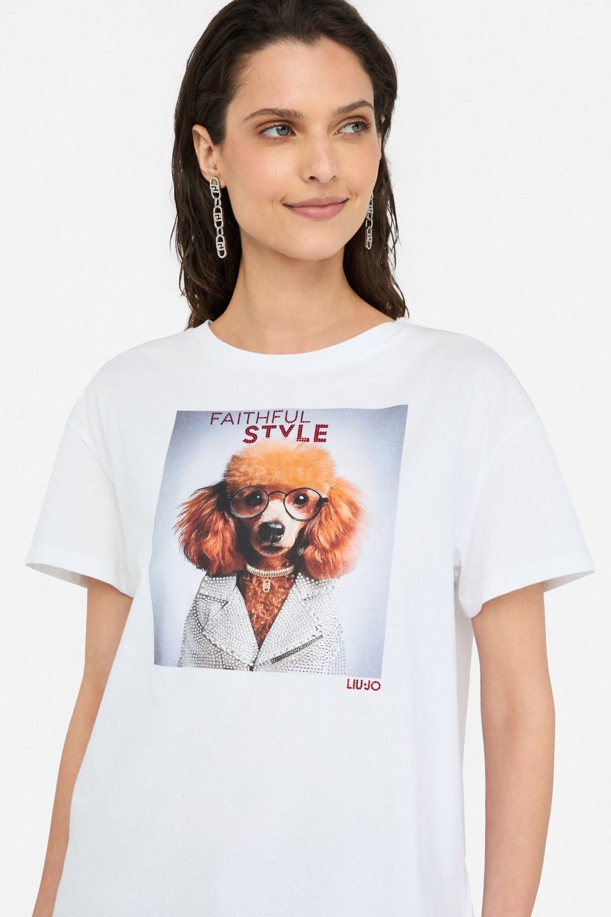 Liu Jo Köpek Desenli T-shirt