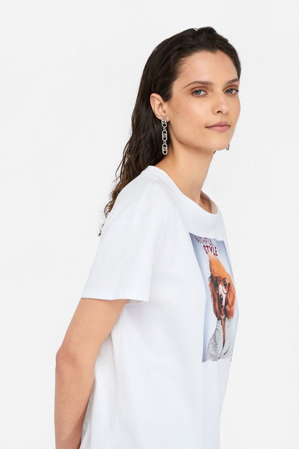 Liu Jo Köpek Desenli T-shirt