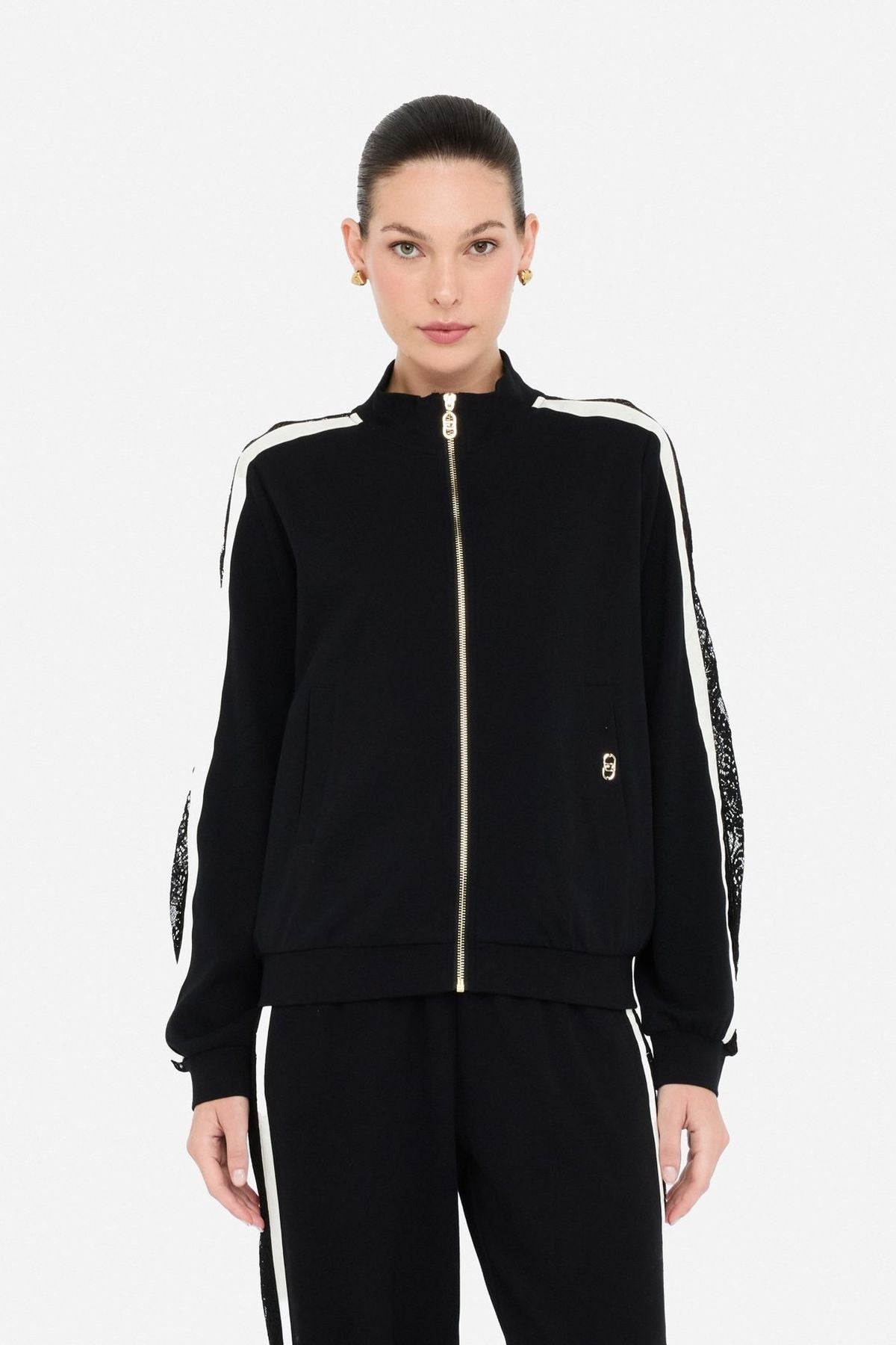 Liu Jo Dantel Detaylı Fermuarlı Sweatshirt