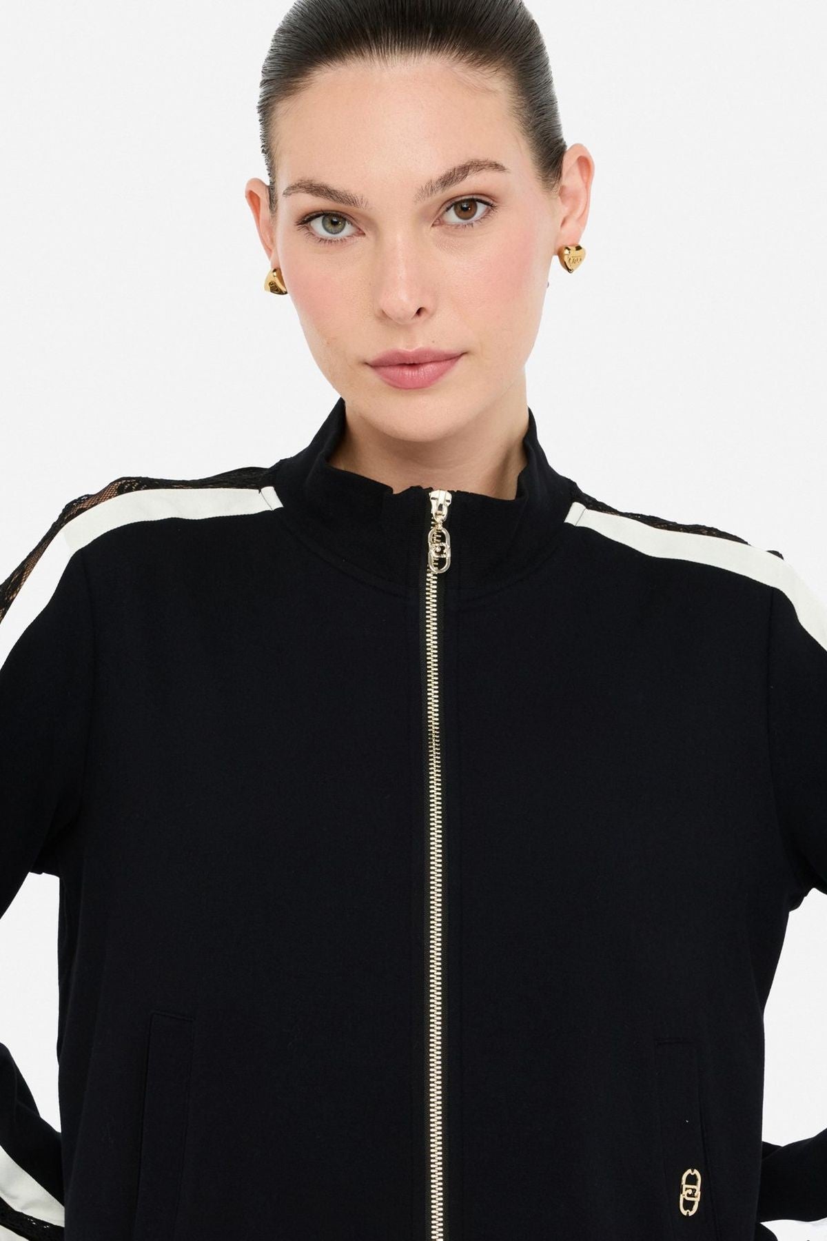 Liu Jo Dantel Detaylı Fermuarlı Sweatshirt