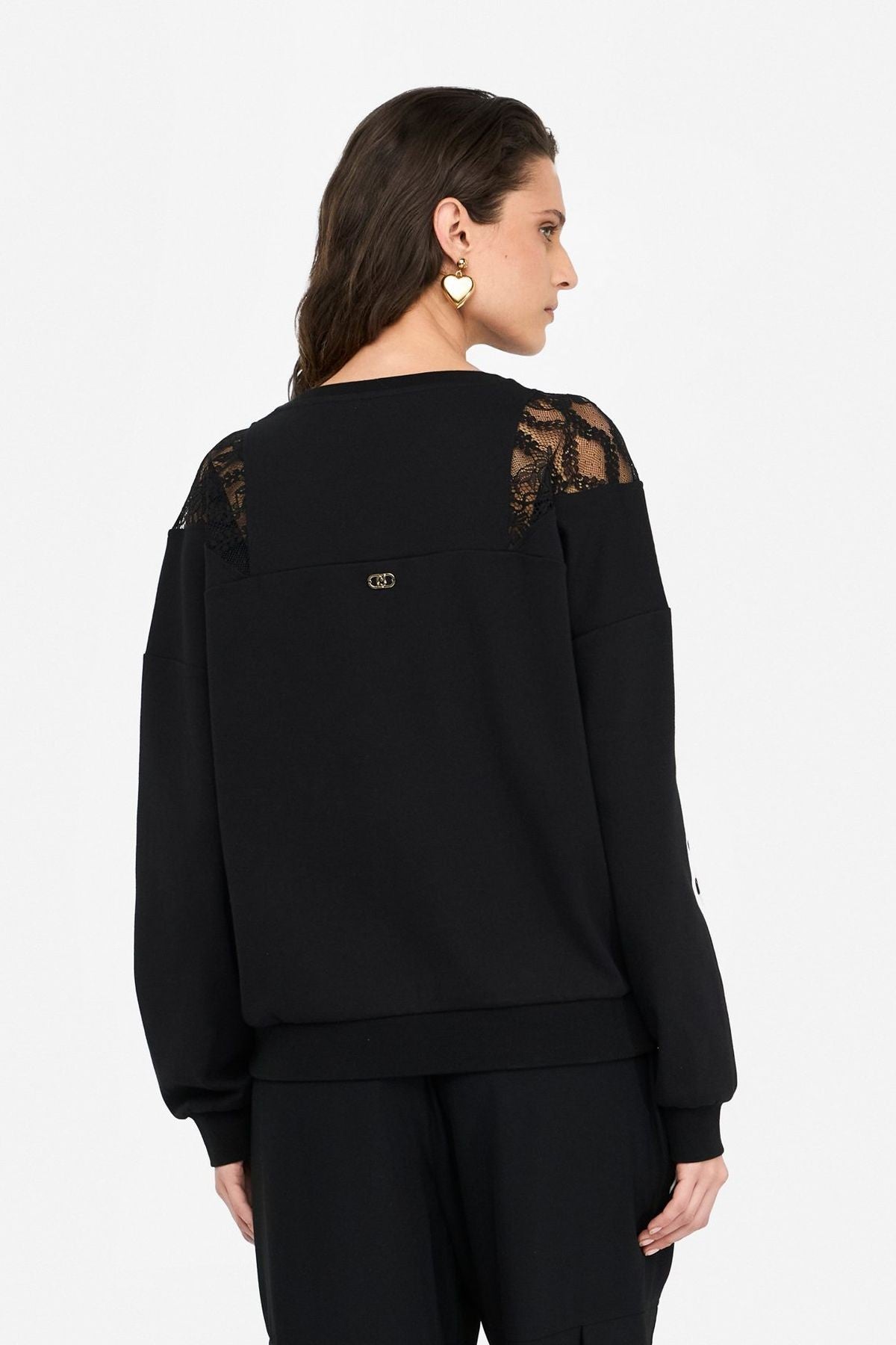 Liu Jo Dantelli Bisiklet Yaka Sweatshirt