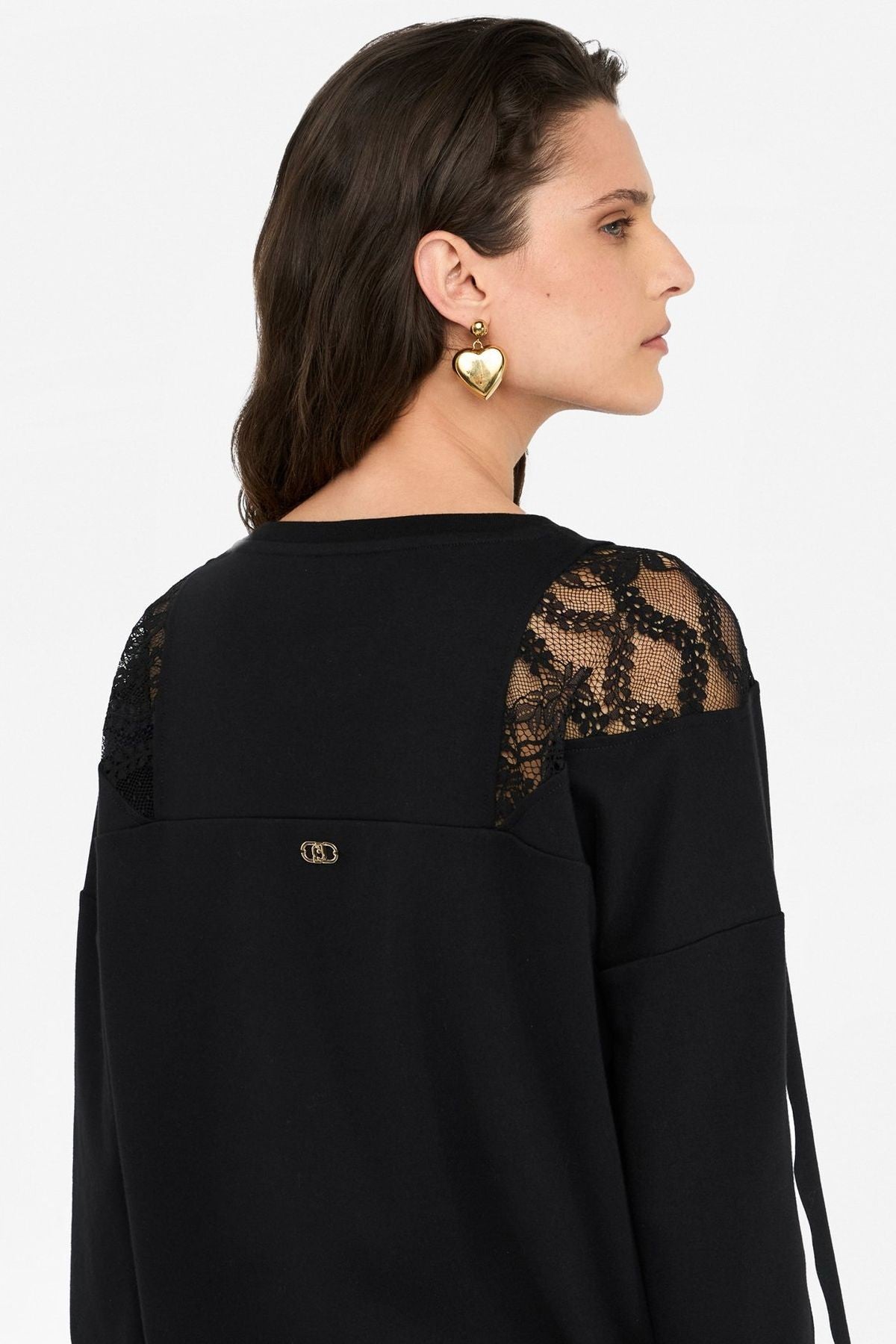 Liu Jo Dantelli Bisiklet Yaka Sweatshirt