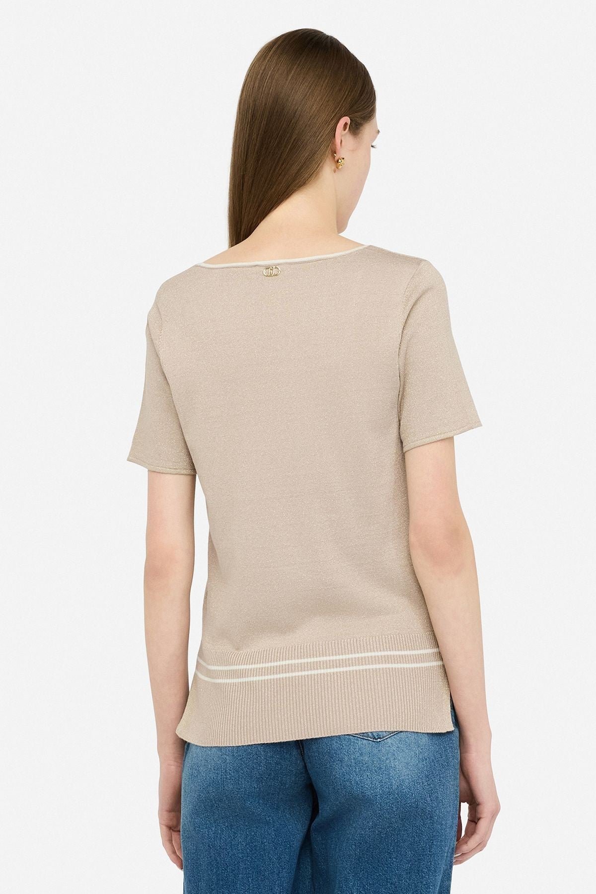 Liu Jo Lurex Kare Yaka Triko