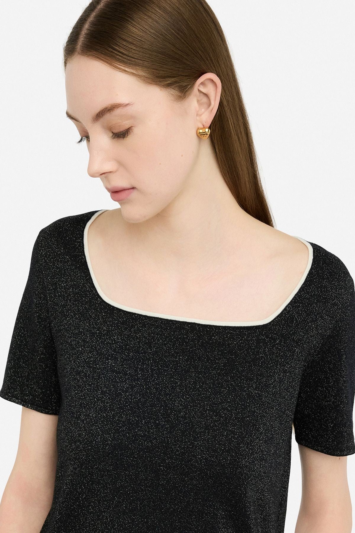 Liu Jo Lurex Kare Yaka Triko