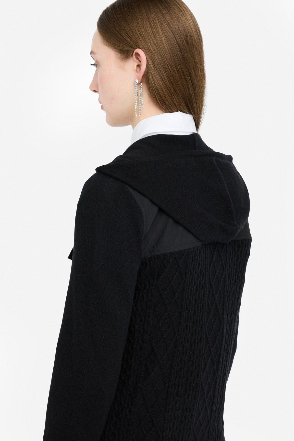 Liu Jo Kapüşonlu Grafik Dokuma Triko