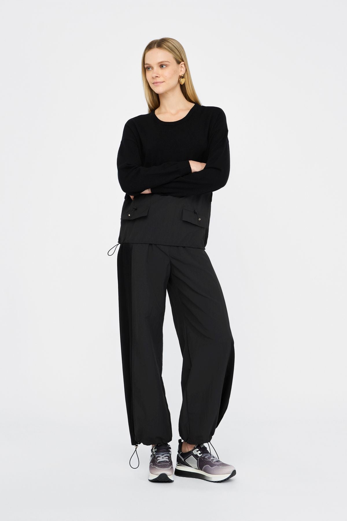 Liu Jom Kapaklı Cep Detaylı Triko