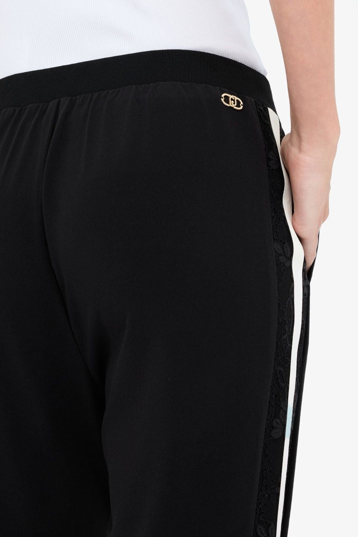 Liu Jo Yanı Dantelli Krep Pantolon