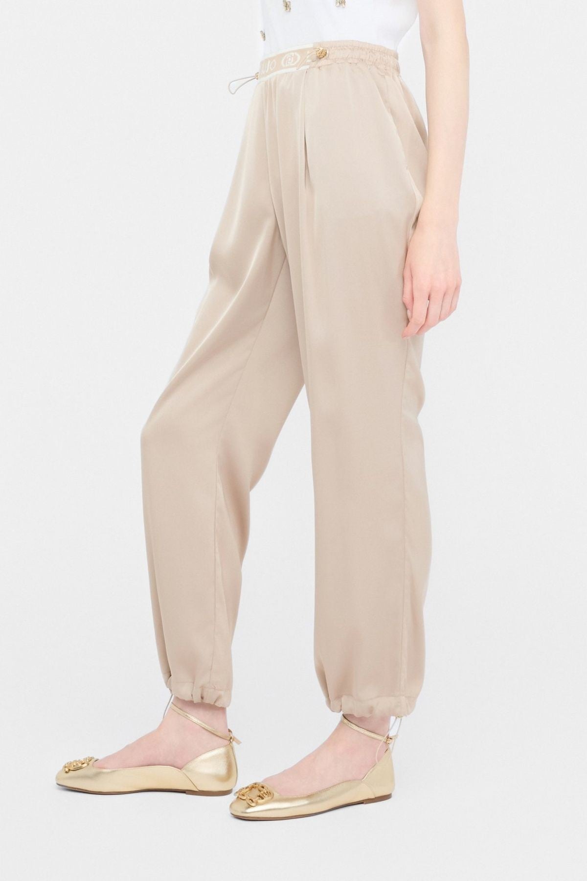 Liu Jo Saten Beli Lastikli Pantolon