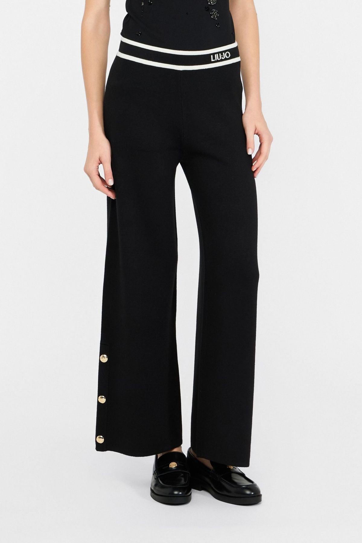 Liu Jo Metral Düğmeli Triko Pantolon
