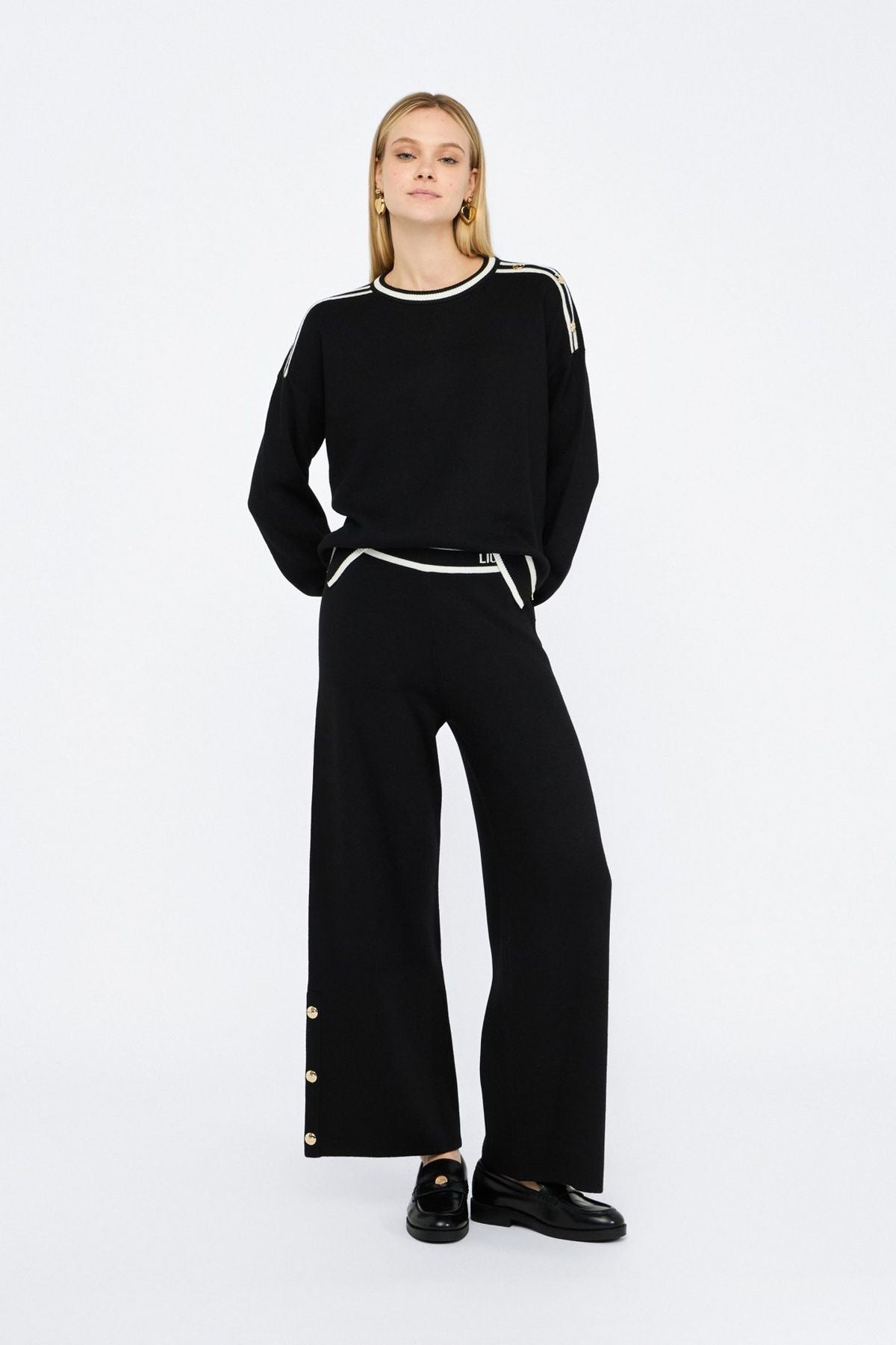 Liu Jo Metral Düğmeli Triko Pantolon