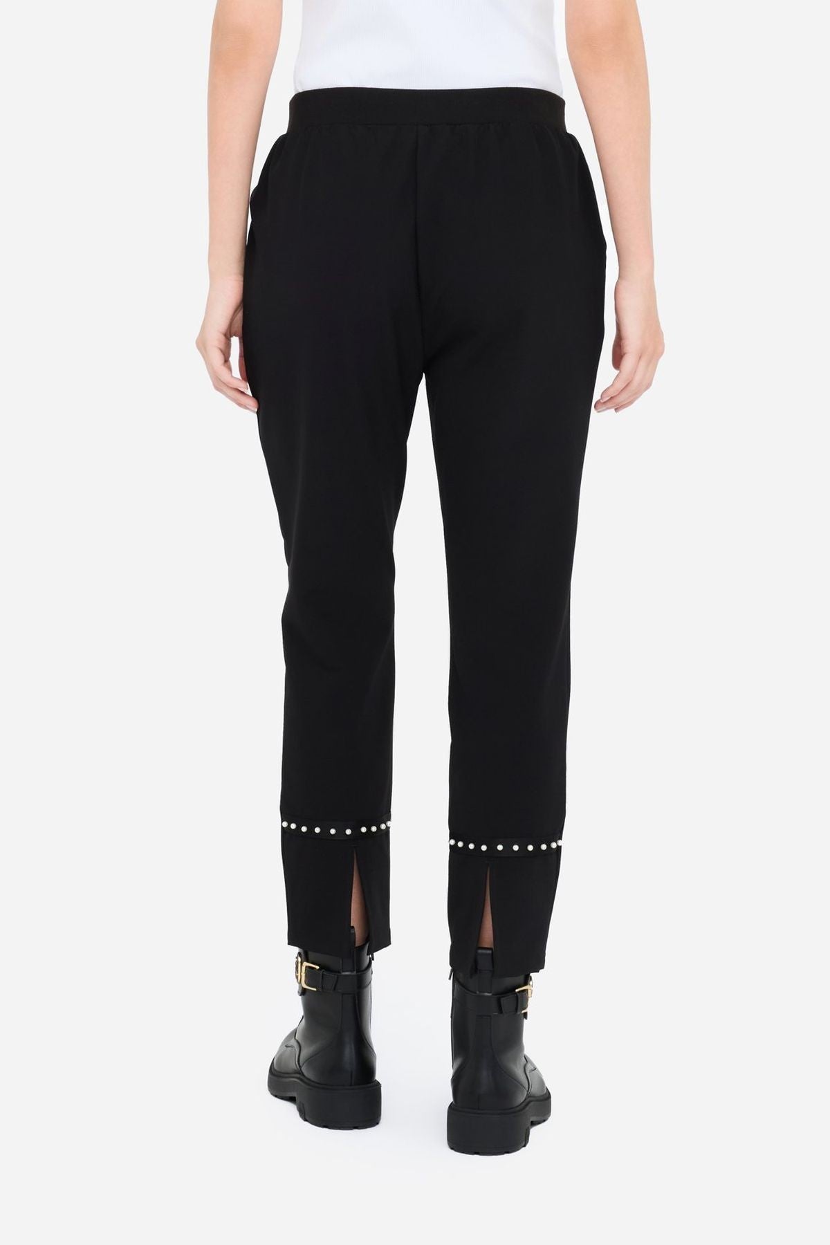 Liu Jo Paçası İnci Detaylı Beli Lastikli Kumaş Pantolon