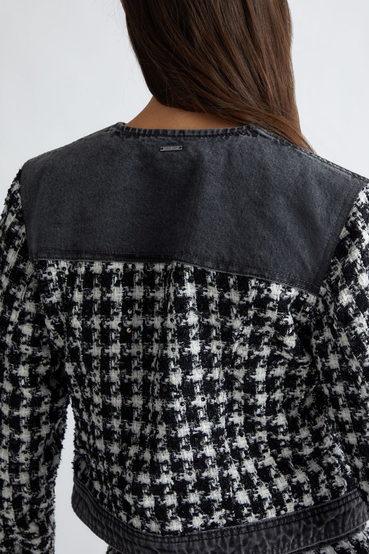 Liu Jo Denim Ve Buklet Karışımı Kısa Ceket