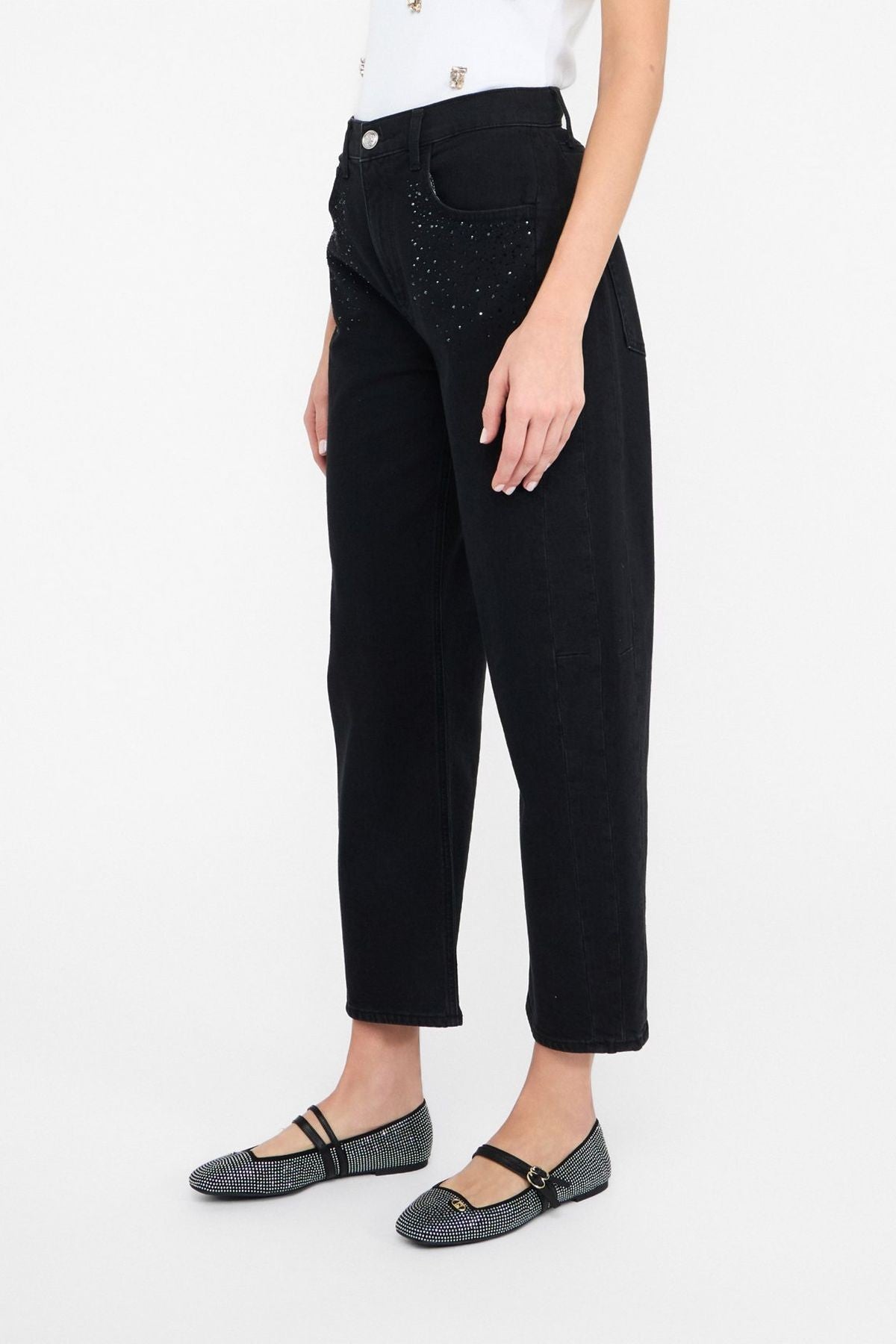 Liu Jo Cepleri Taşlı Boyfriend Jean