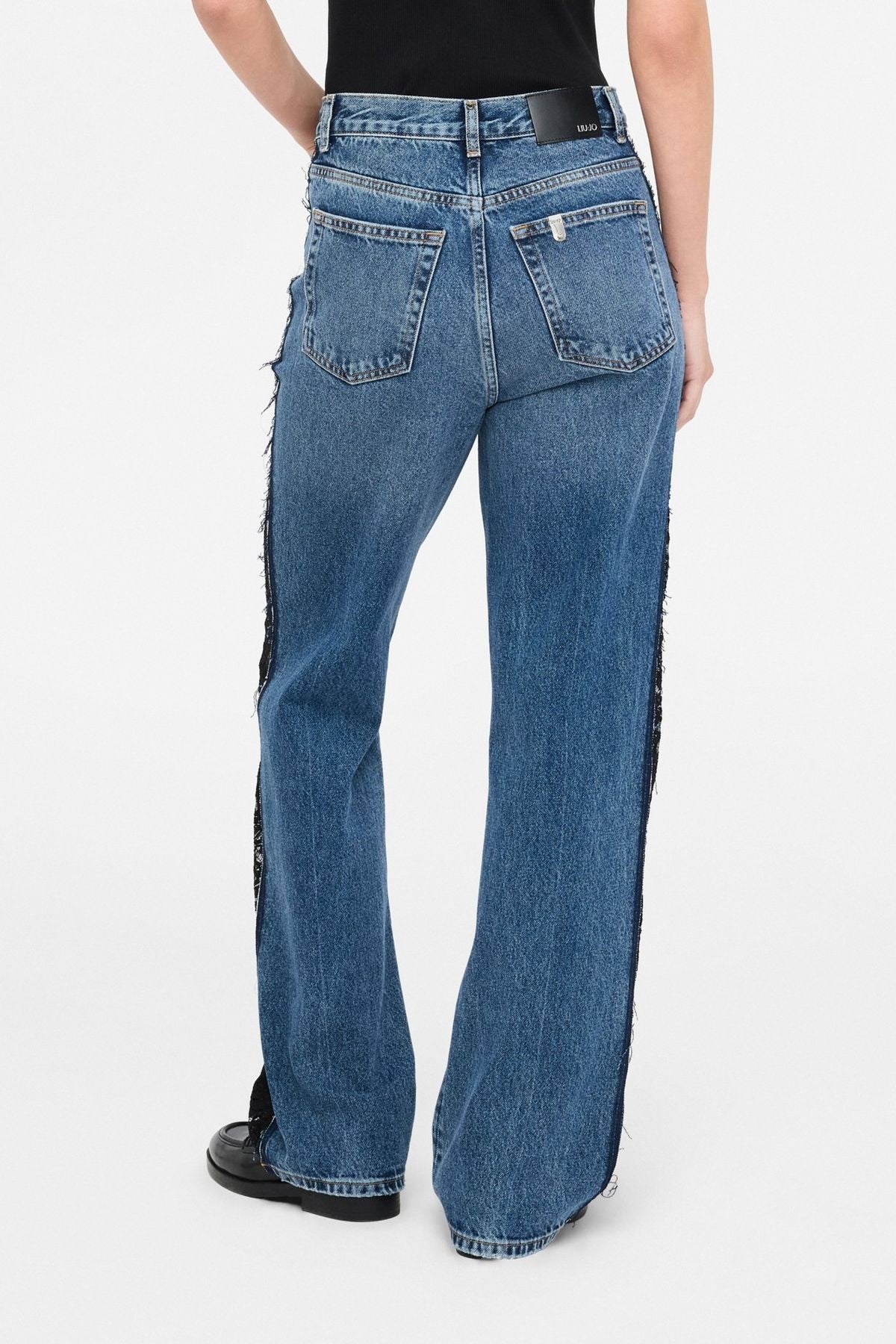 Liu Jo Düz Kesim Yanı Dantelli Jean