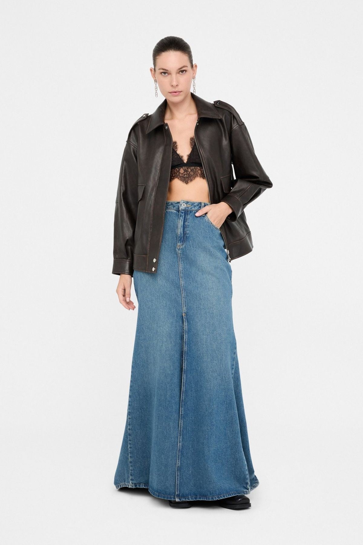 Liu Jo Uzun Denim Etek