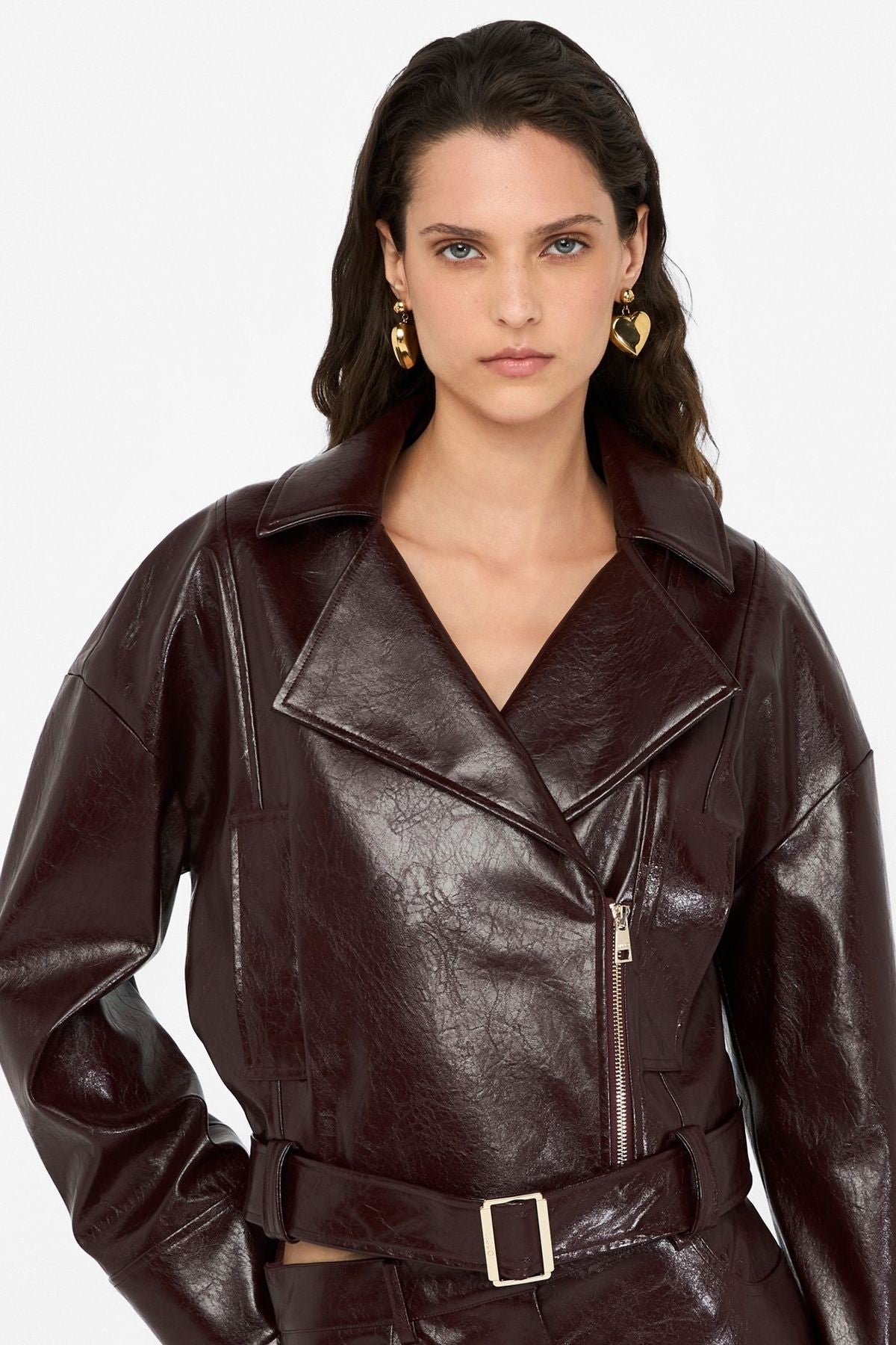 Liu Jo Parlak Biker Ceket