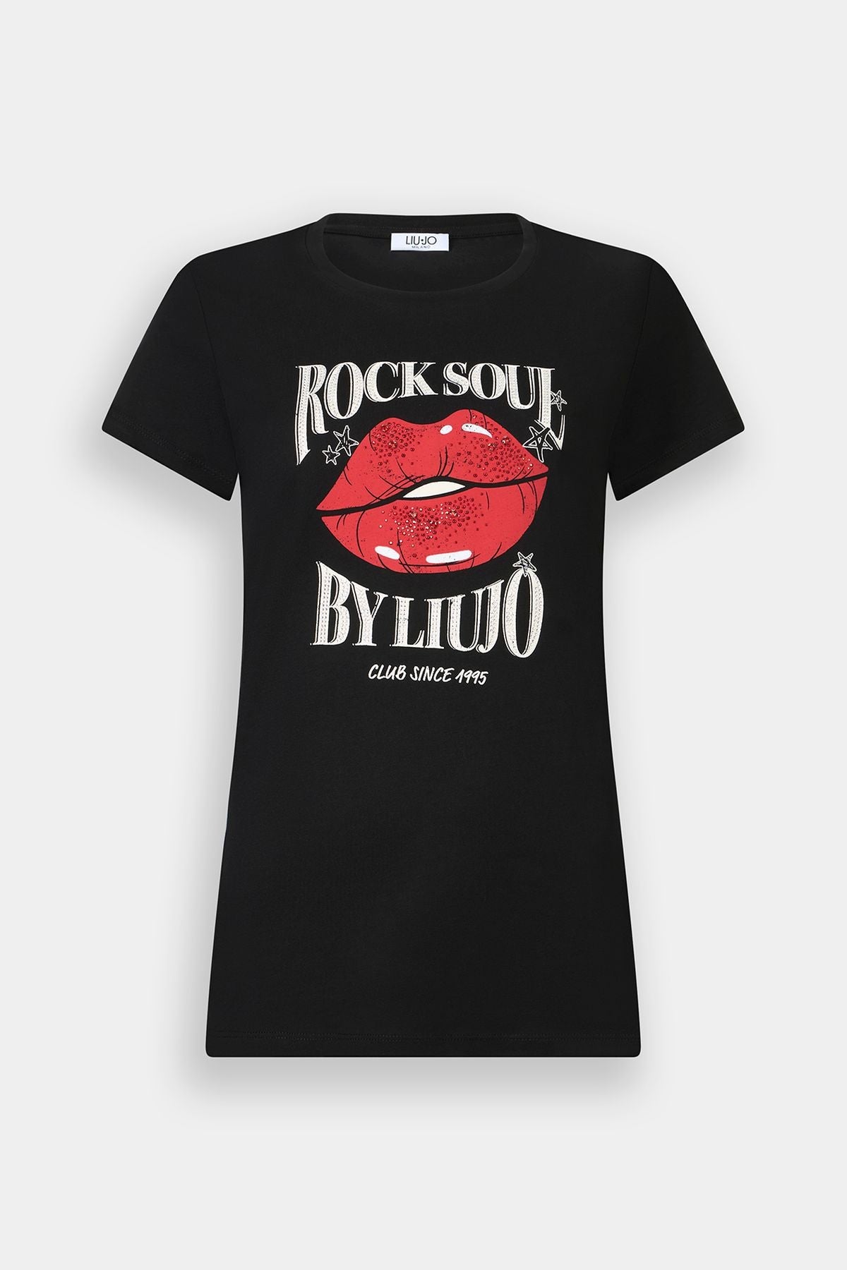 Liu Jo Siyah Rock Soul Baskılı T.shirt