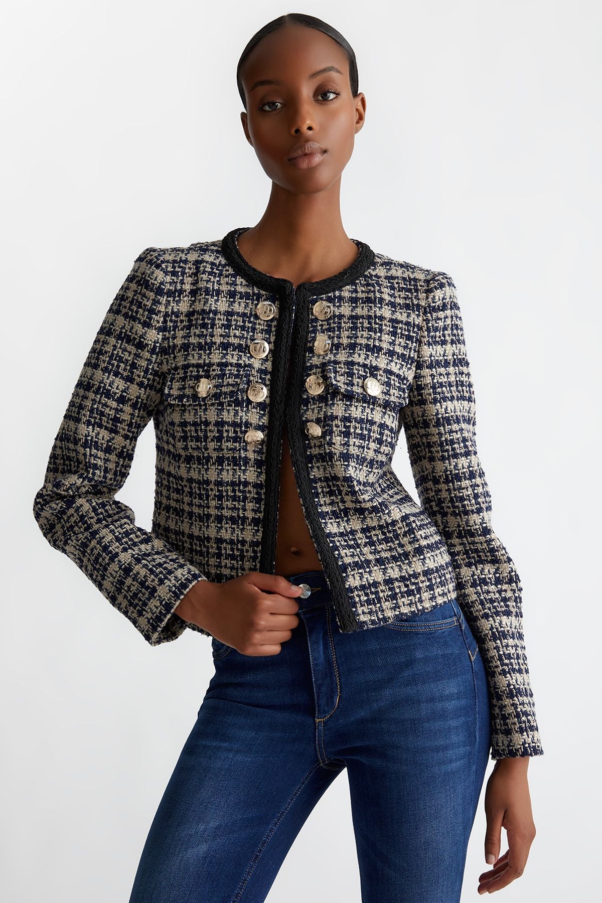 Liu Jo Kareli Buklet Ceket