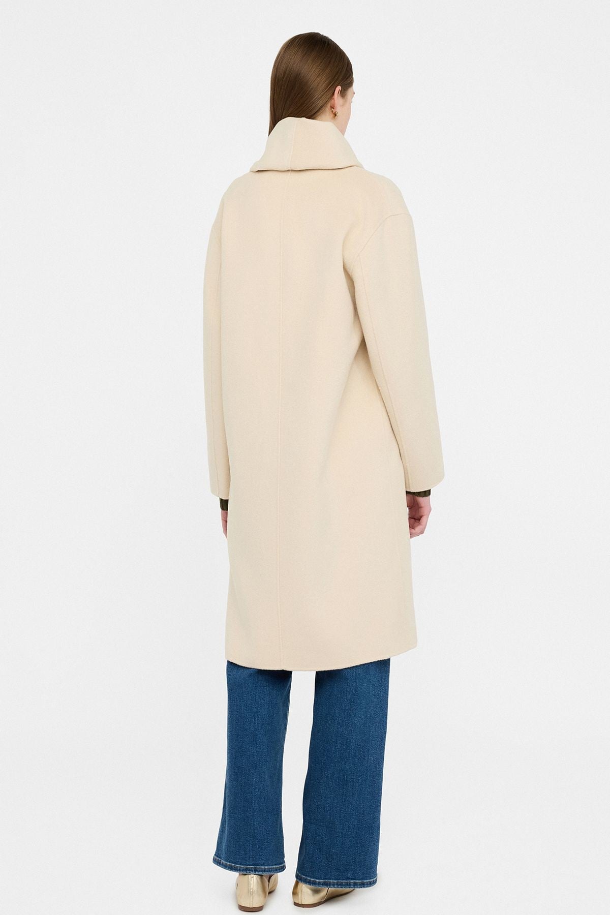 Liu Jo Atkılı Yün Palto