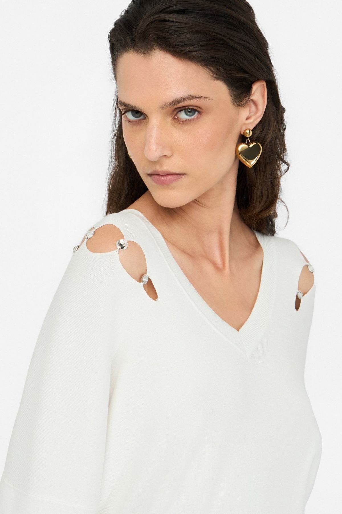 Liu Jo Omuzu Taşlı V Yaka Triko