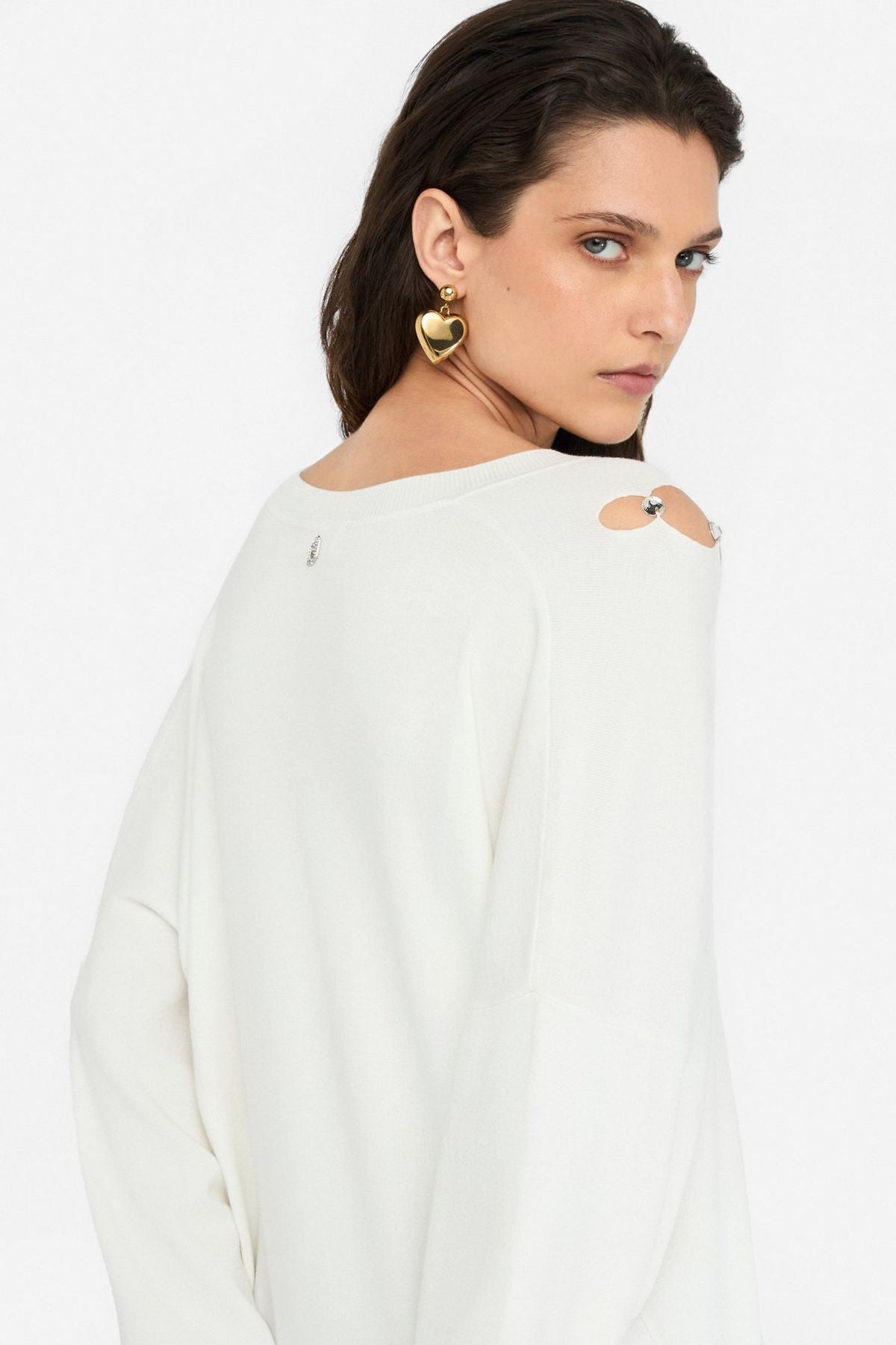 Liu Jo Omuzu Taşlı V Yaka Triko