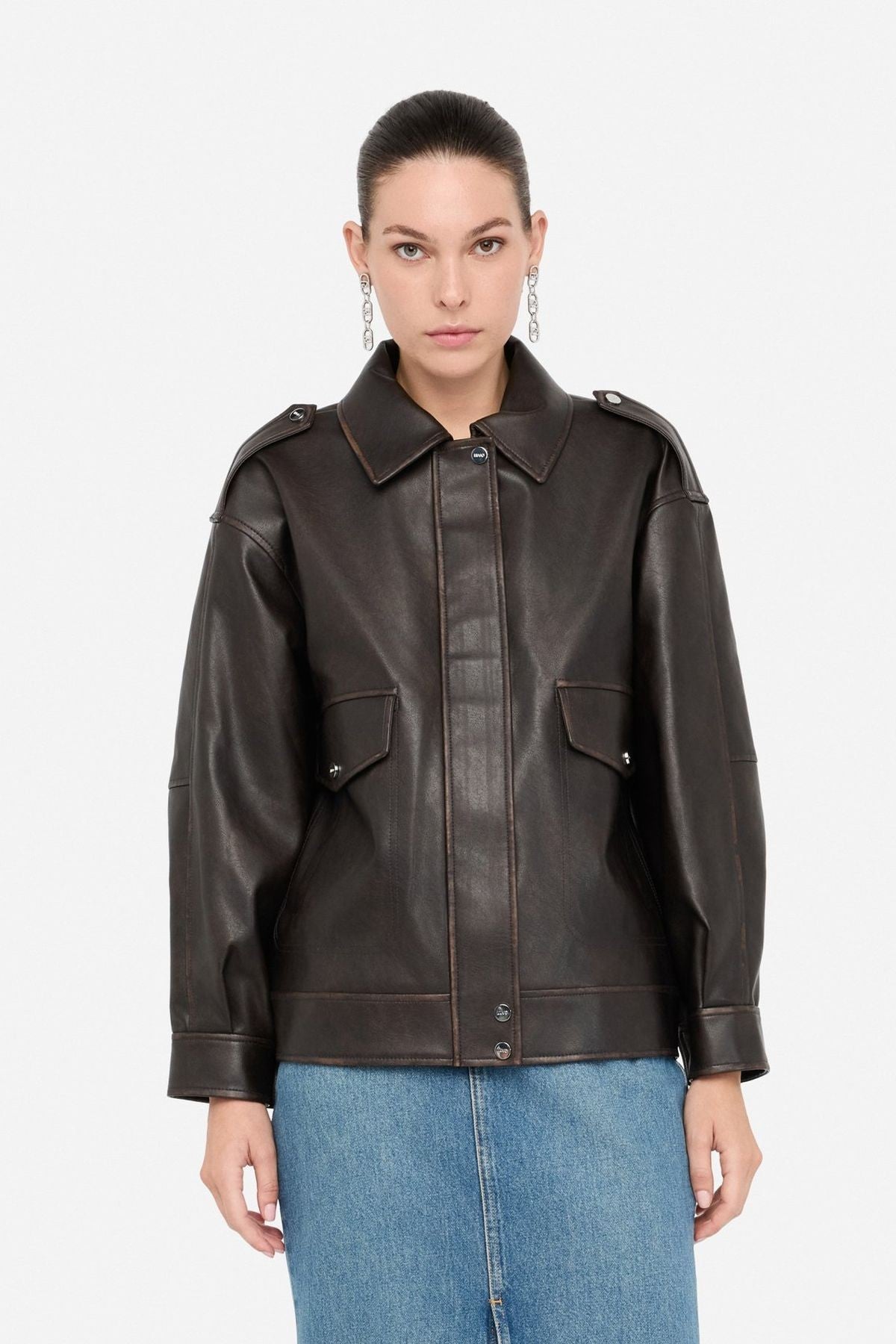 Liu Jo Cepli Suni Deri Ceket