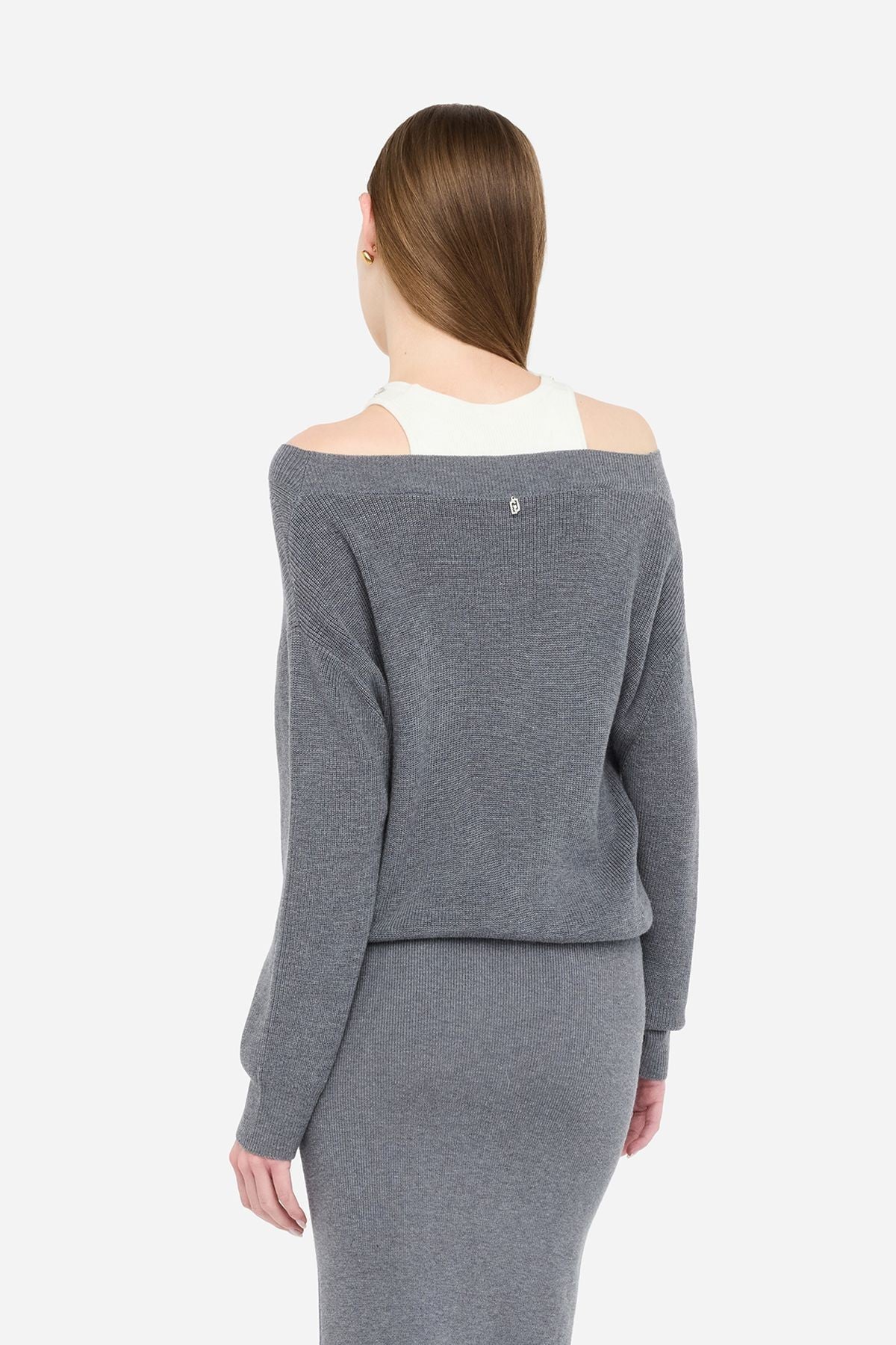 Liu Jo Yakası Taşlı Triko Elbise