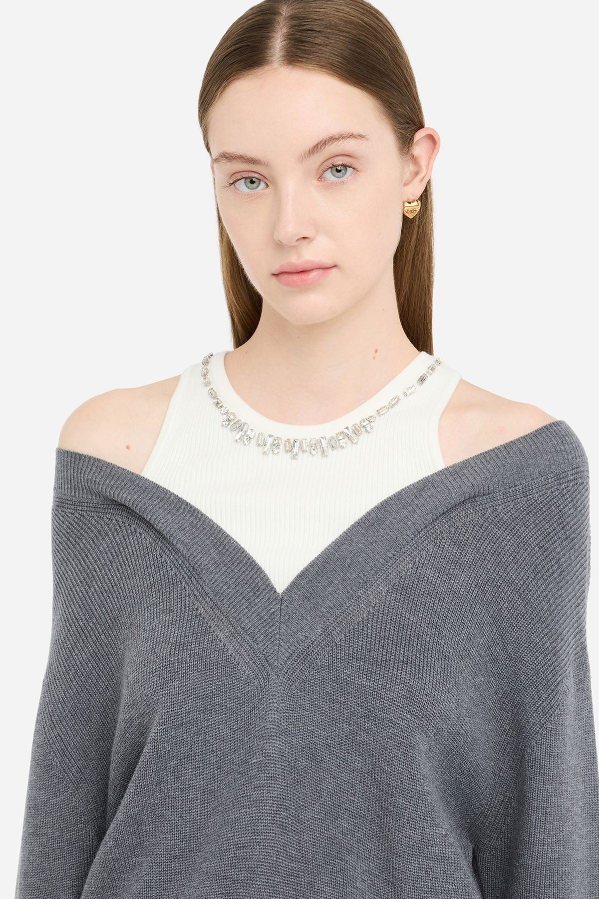 Liu Jo Yakası Taşlı Triko Elbise