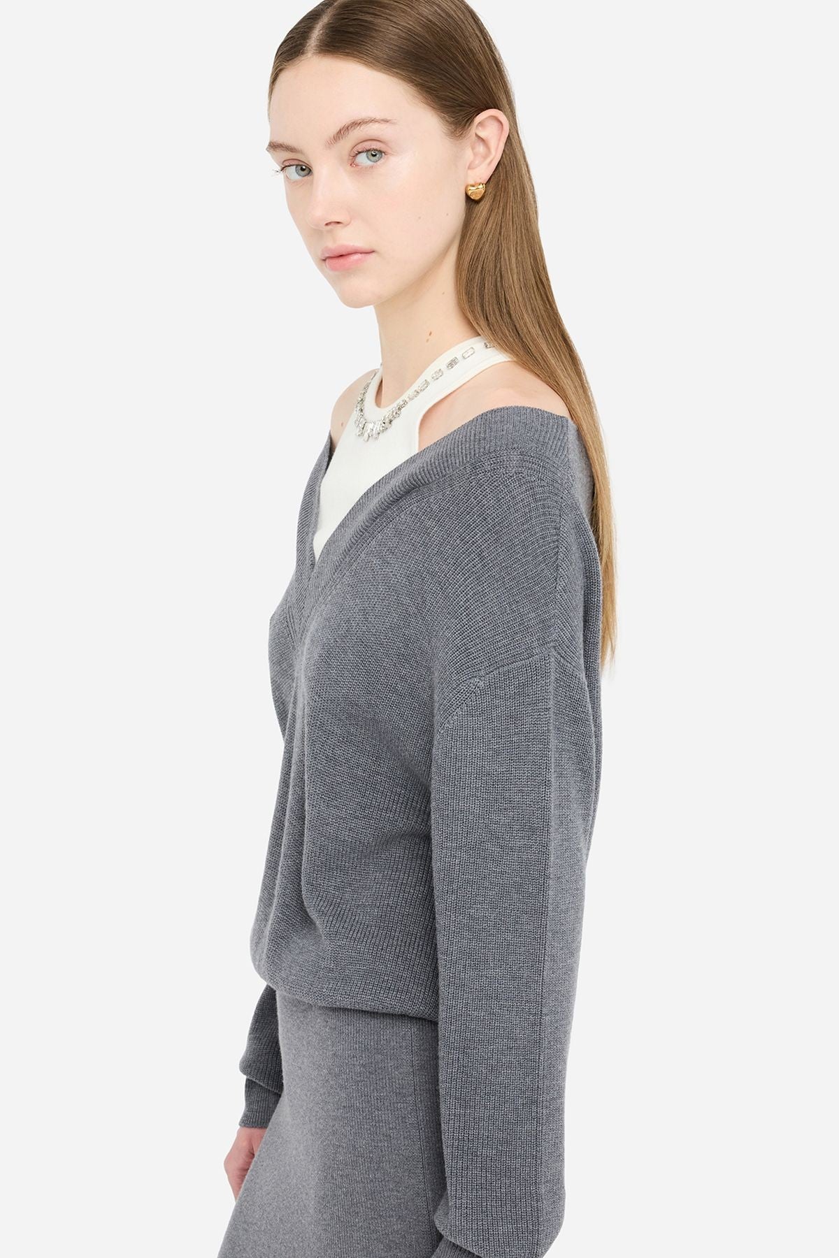 Liu Jo Yakası Taşlı Triko Elbise