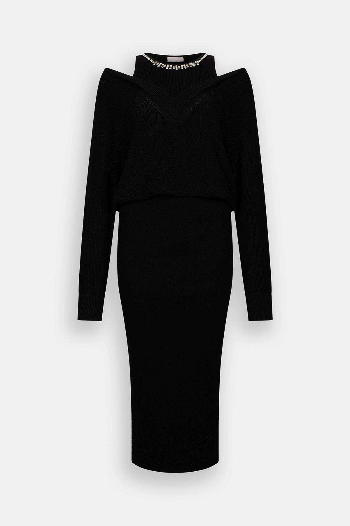 Liu Jo Yakası Taşlı Triko Elbise