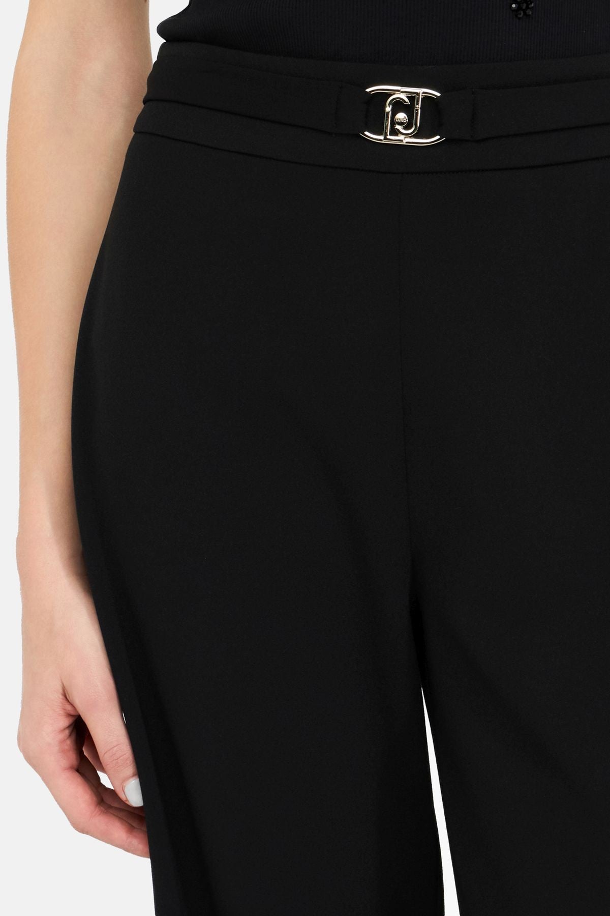 Liu Jo Logo Kemerli Düz Kesim Pantolon